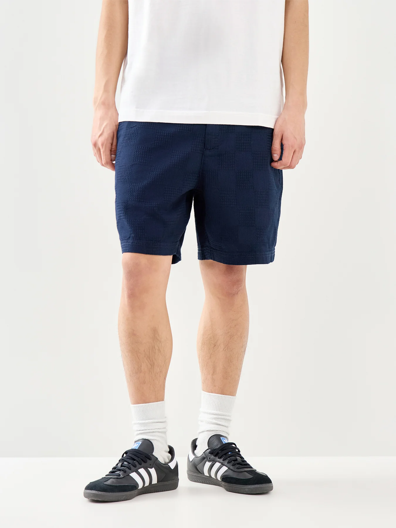 Blackstreak Jacquard Shorts Navy - Image 4