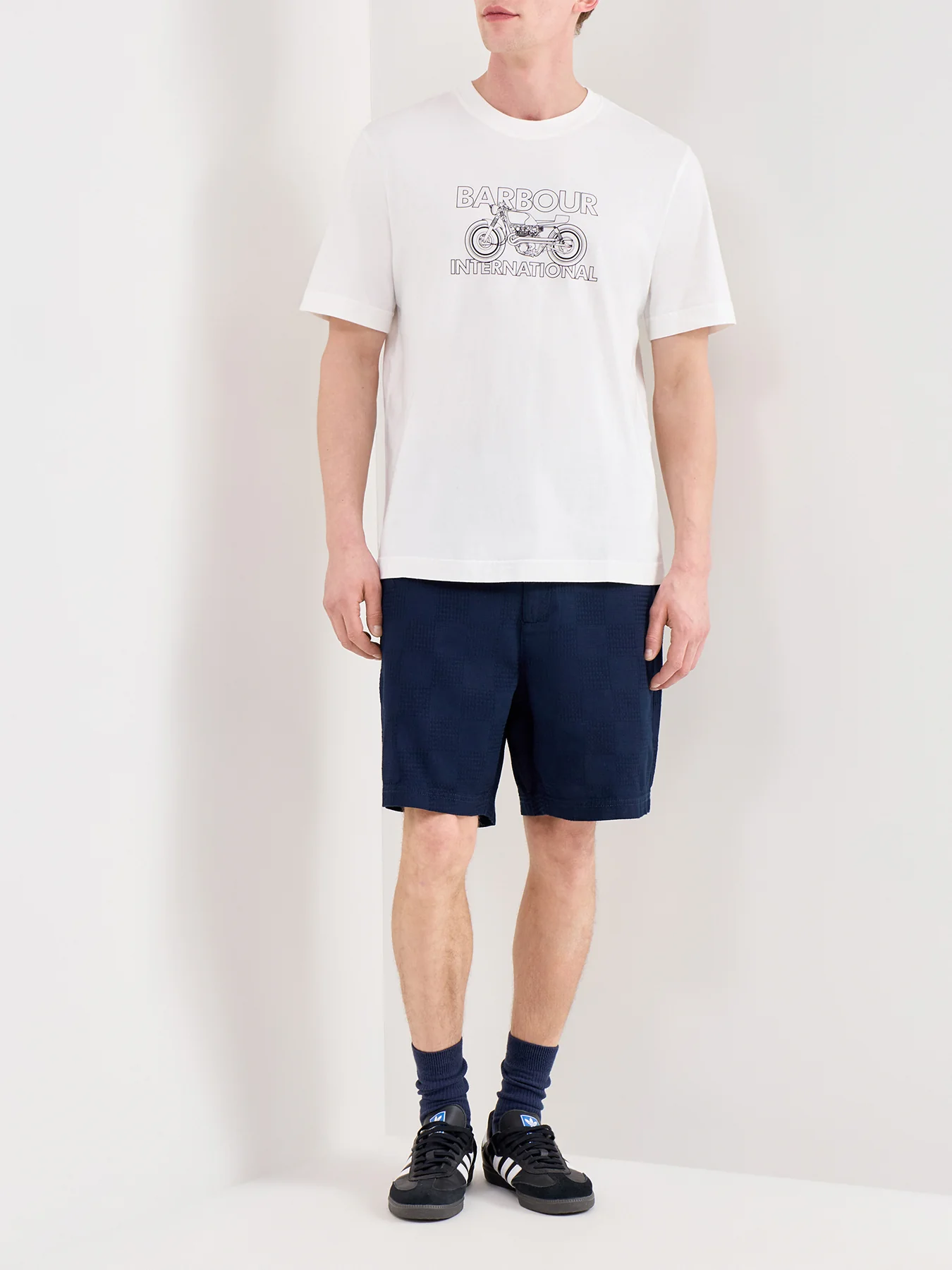 Motorbike Graphic Cotton T-Shirt Cream - Image 2