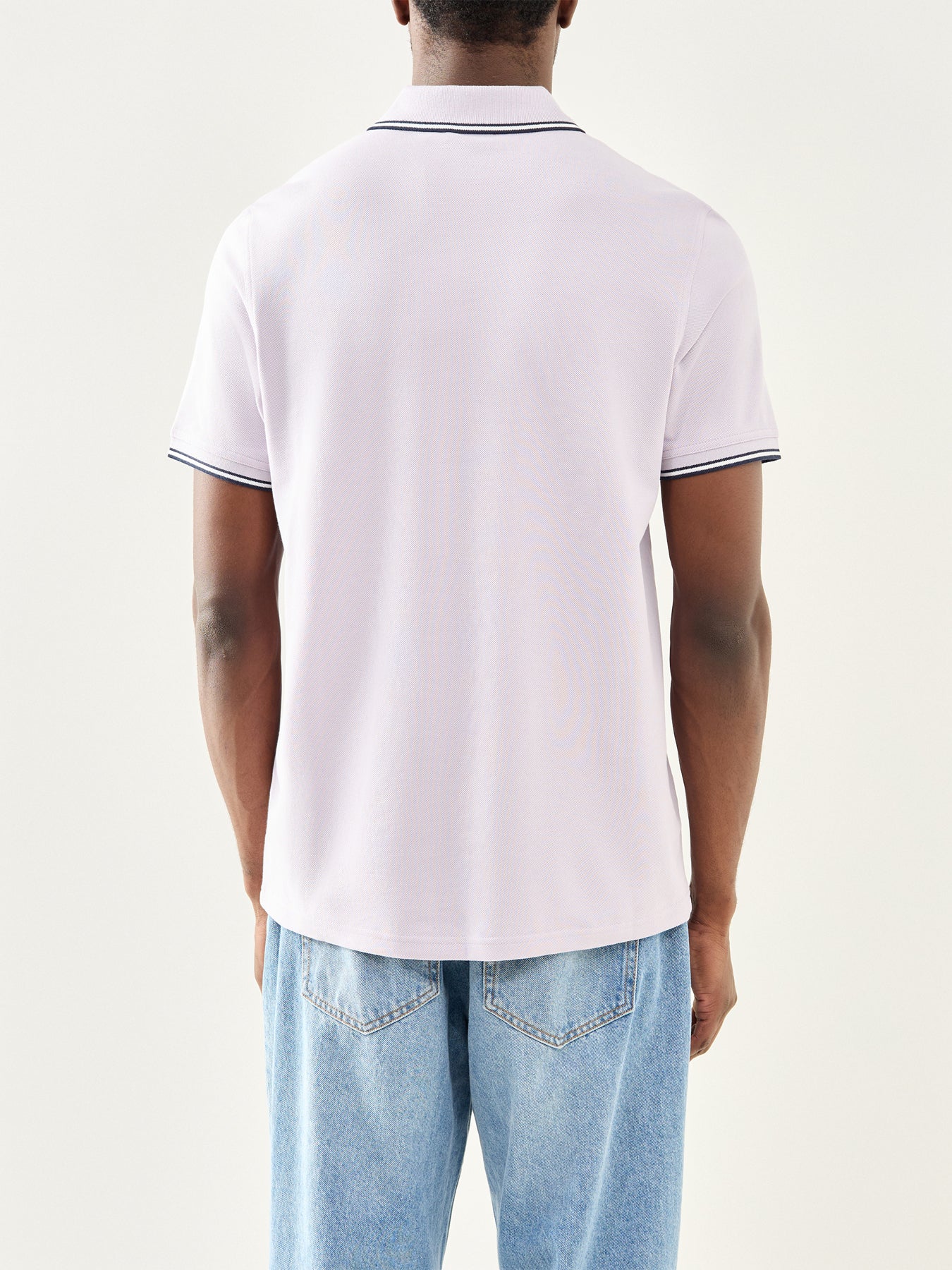 Evan Tipped Polo Shirt Purple - Image 5