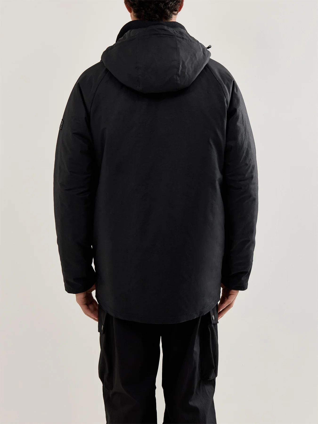 Mens Oakdale Wax Jacket Black - Image 5