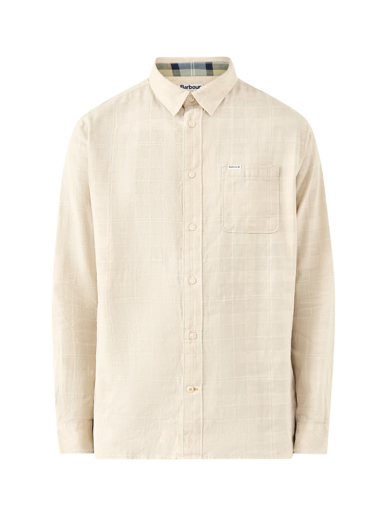 Ingswell Textured Tartan Relaxed Shirt Cream