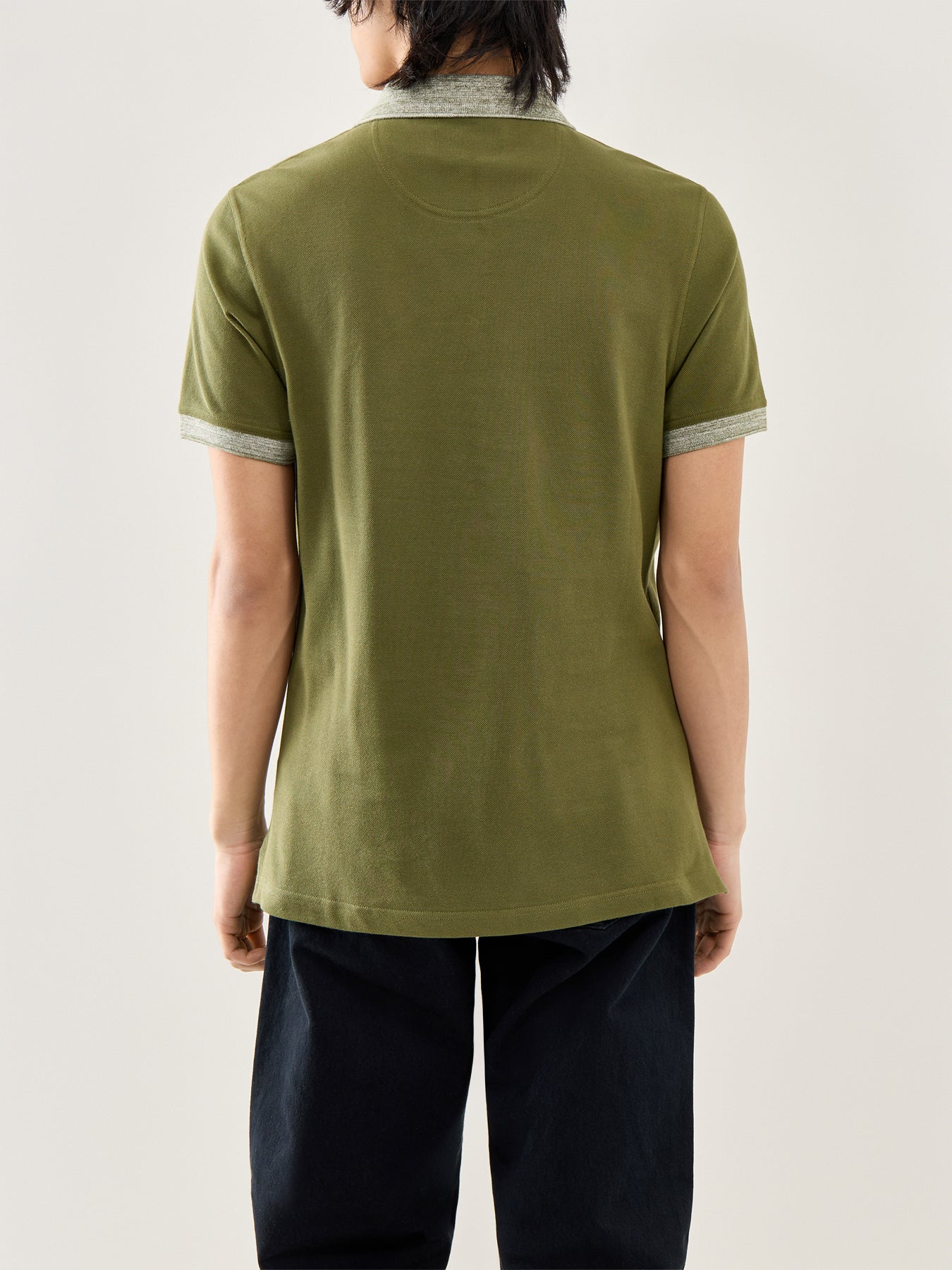 Marlton Tailored Polo Shirt Olive - Image 5