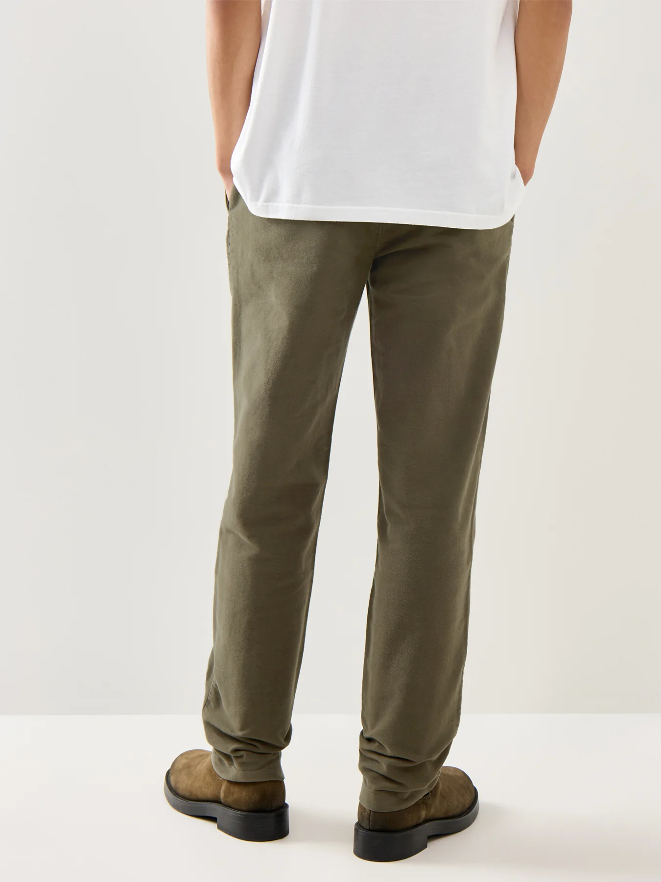 Moleskin Tailored Trouser Dark Olive - Image 5