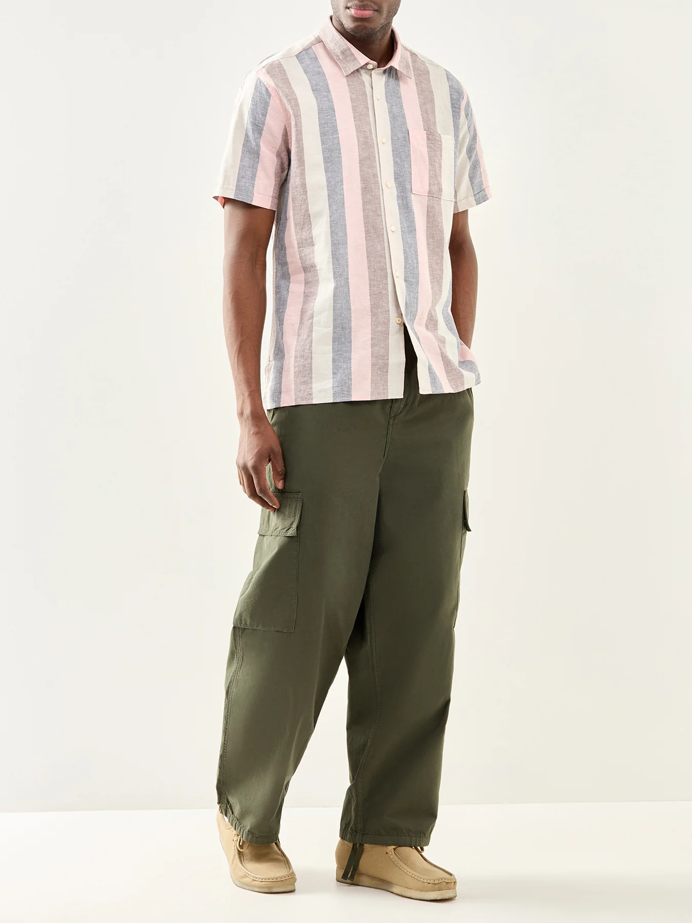Portwell Short Sleeve Summer Fit Shirt Pink - Image 2