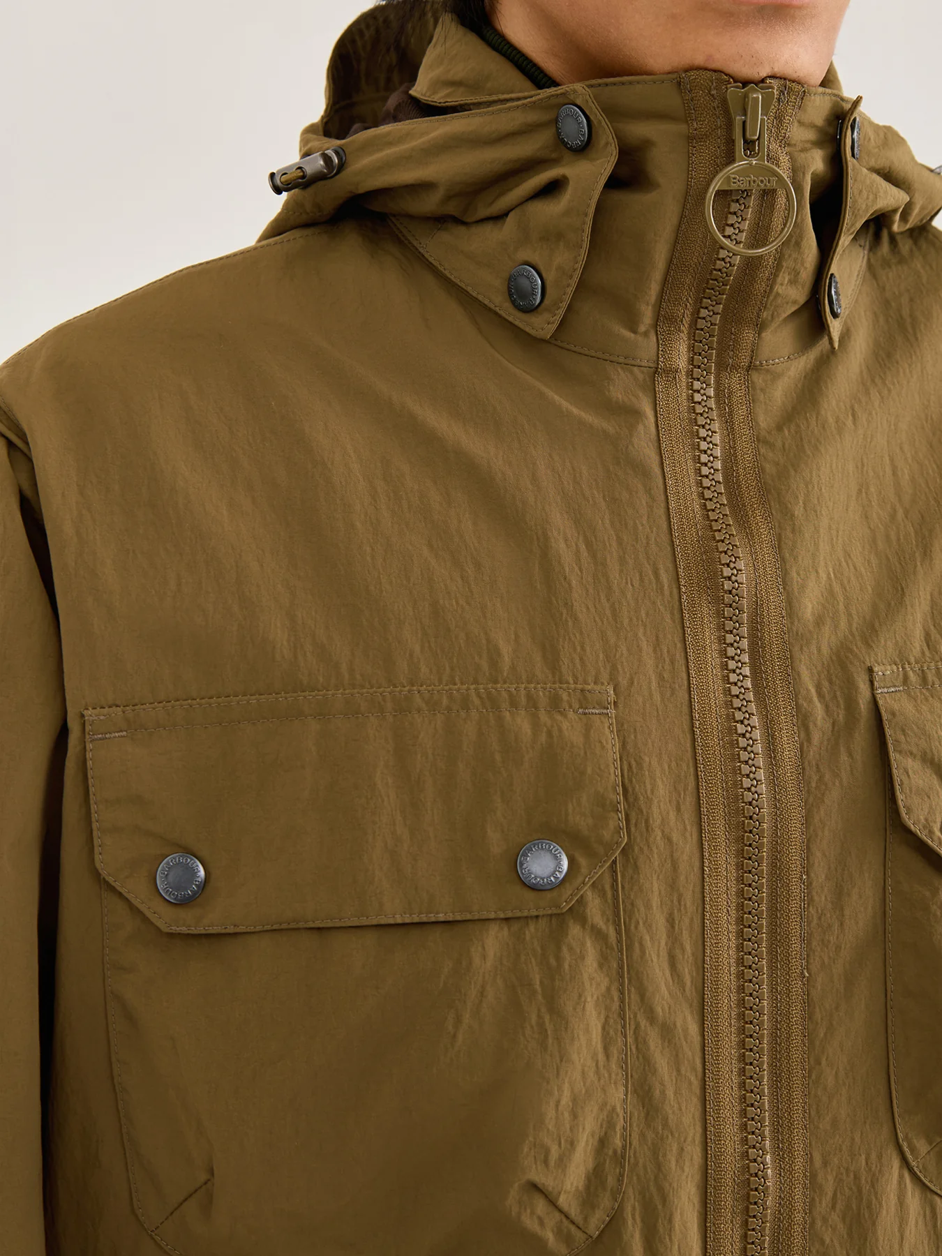Mens Re-Engineered Hooded Showerproof Flight Bedale Jacket - Image 3