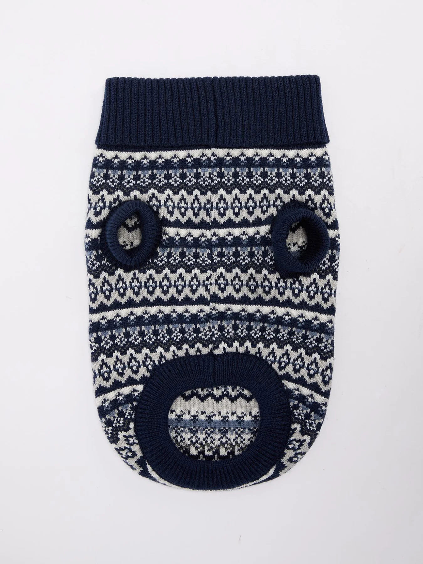 Barbour Marlow Fair Isle Dog Jumper Navy Large - Image 3