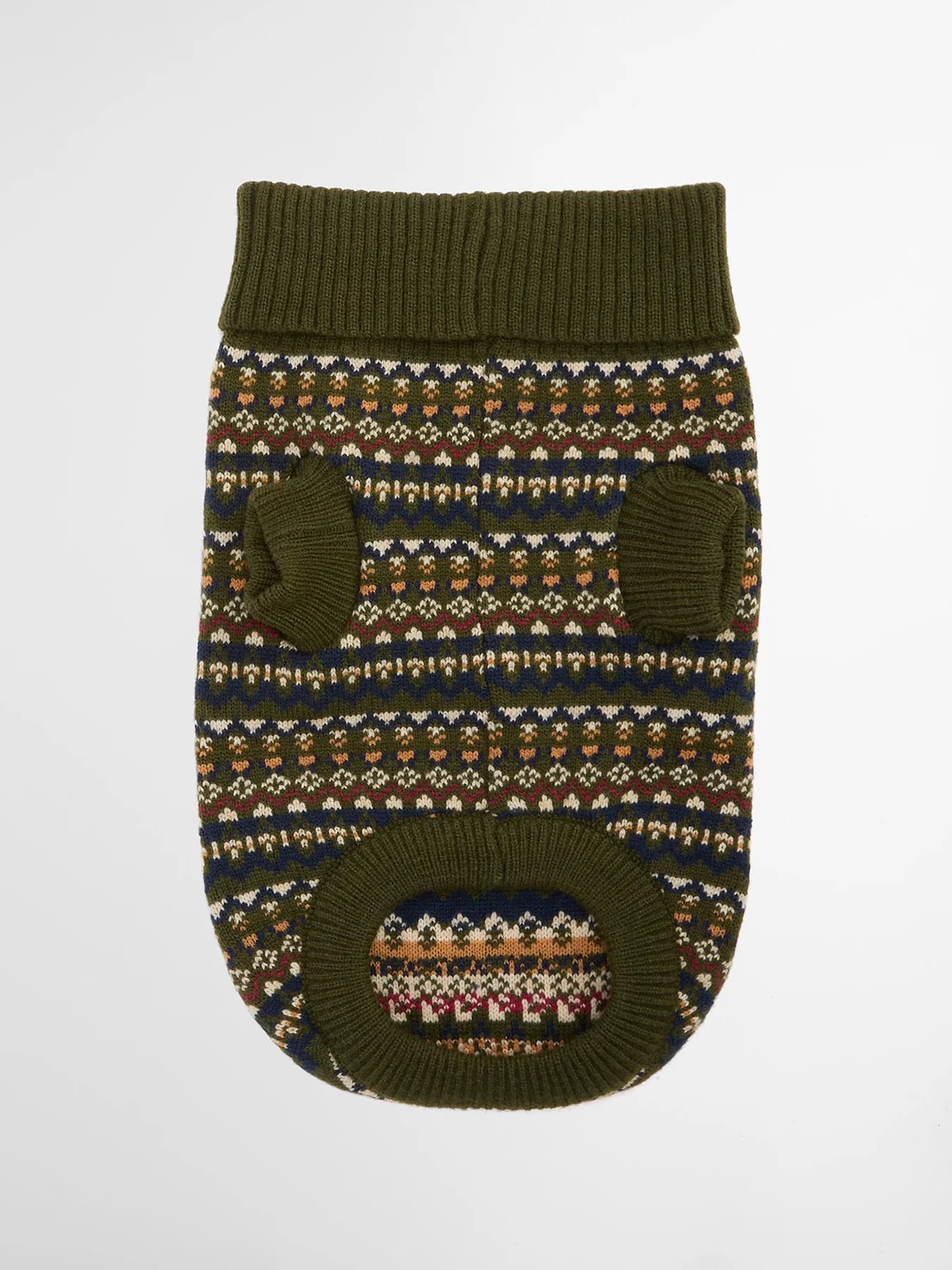 Barbour Marlow Fair Isle Dog Jumper Olive Medium - Image 3