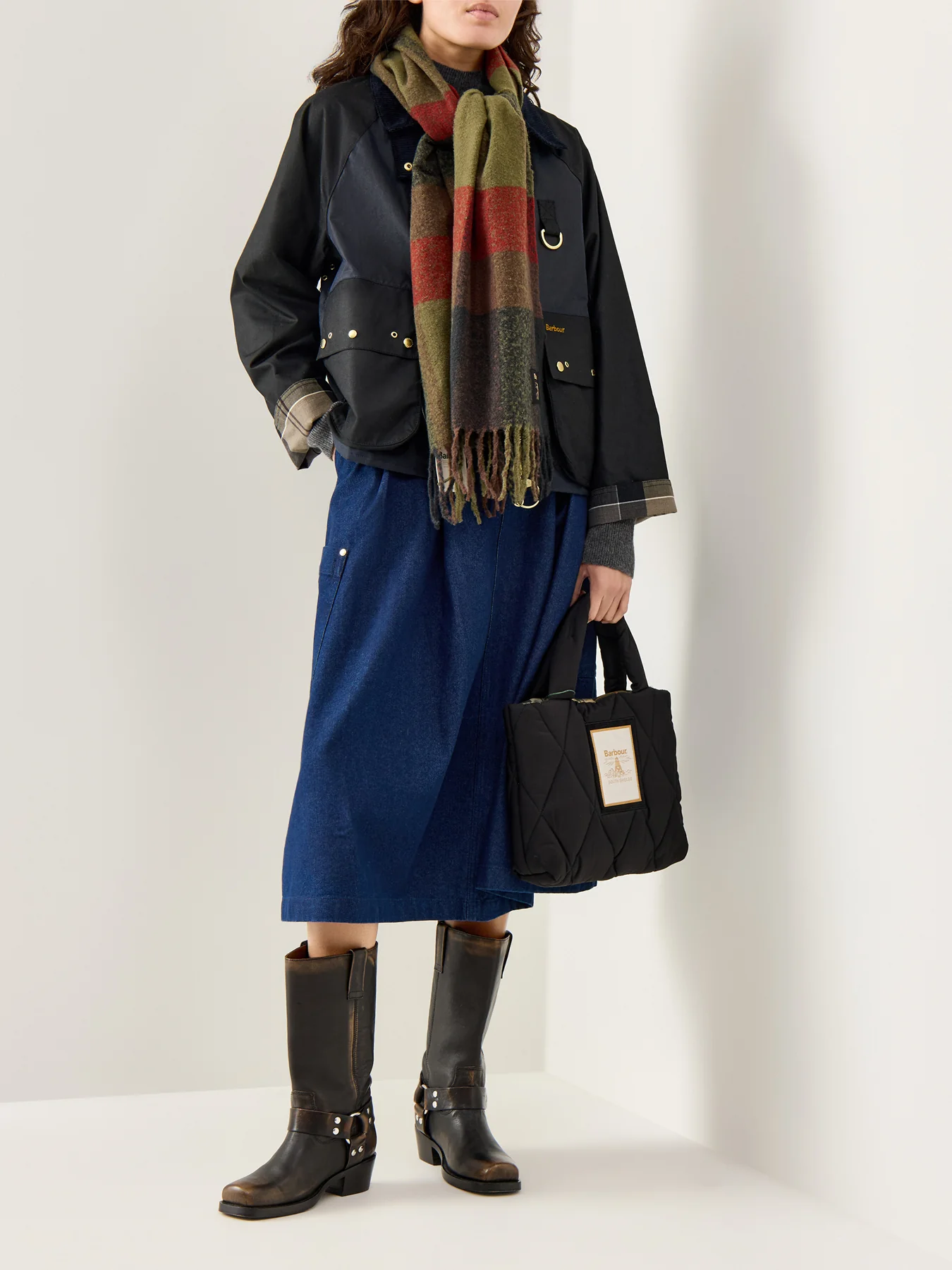 Saima Denim Midi Skirt Rinse Wash - Image 2