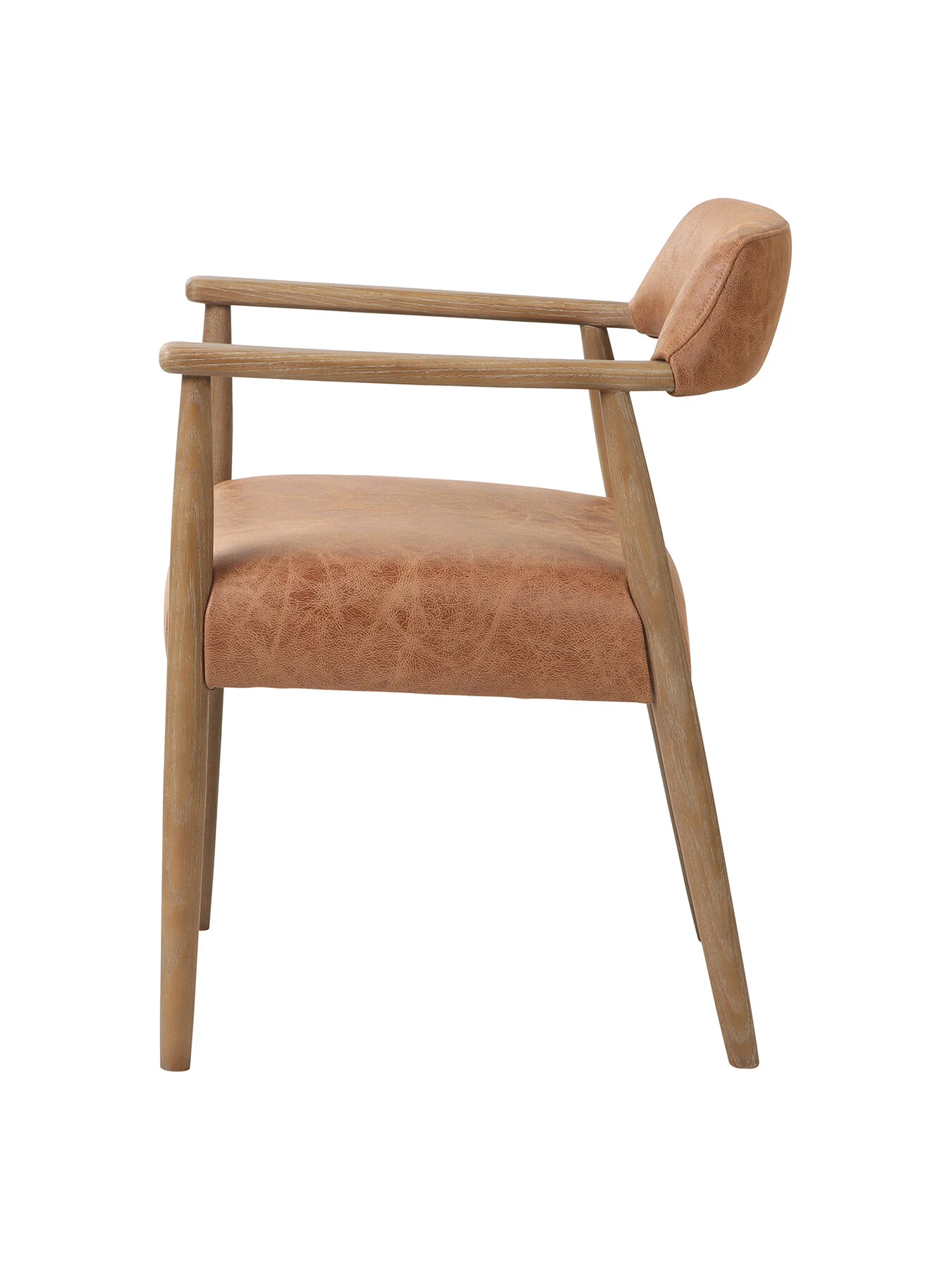 Brown Alden Neutral Fabric Dining Chair - Image 2