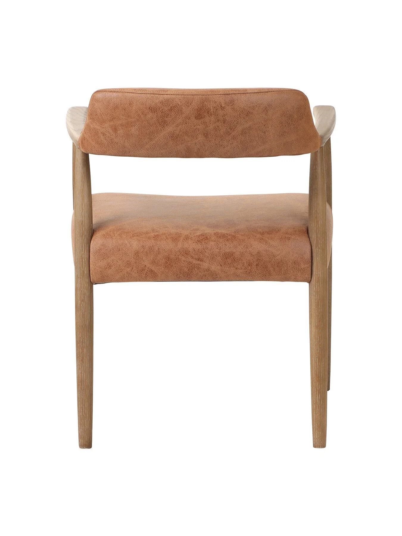 Brown Alden Neutral Fabric Dining Chair - Image 3