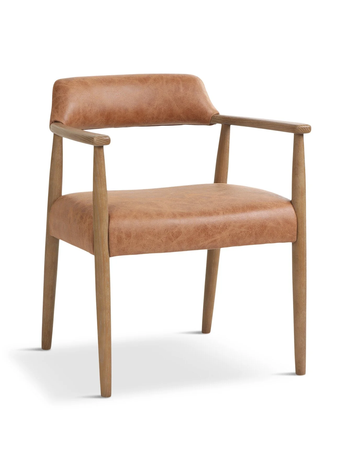 Brown Alden Neutral Fabric Dining Chair - Image 5