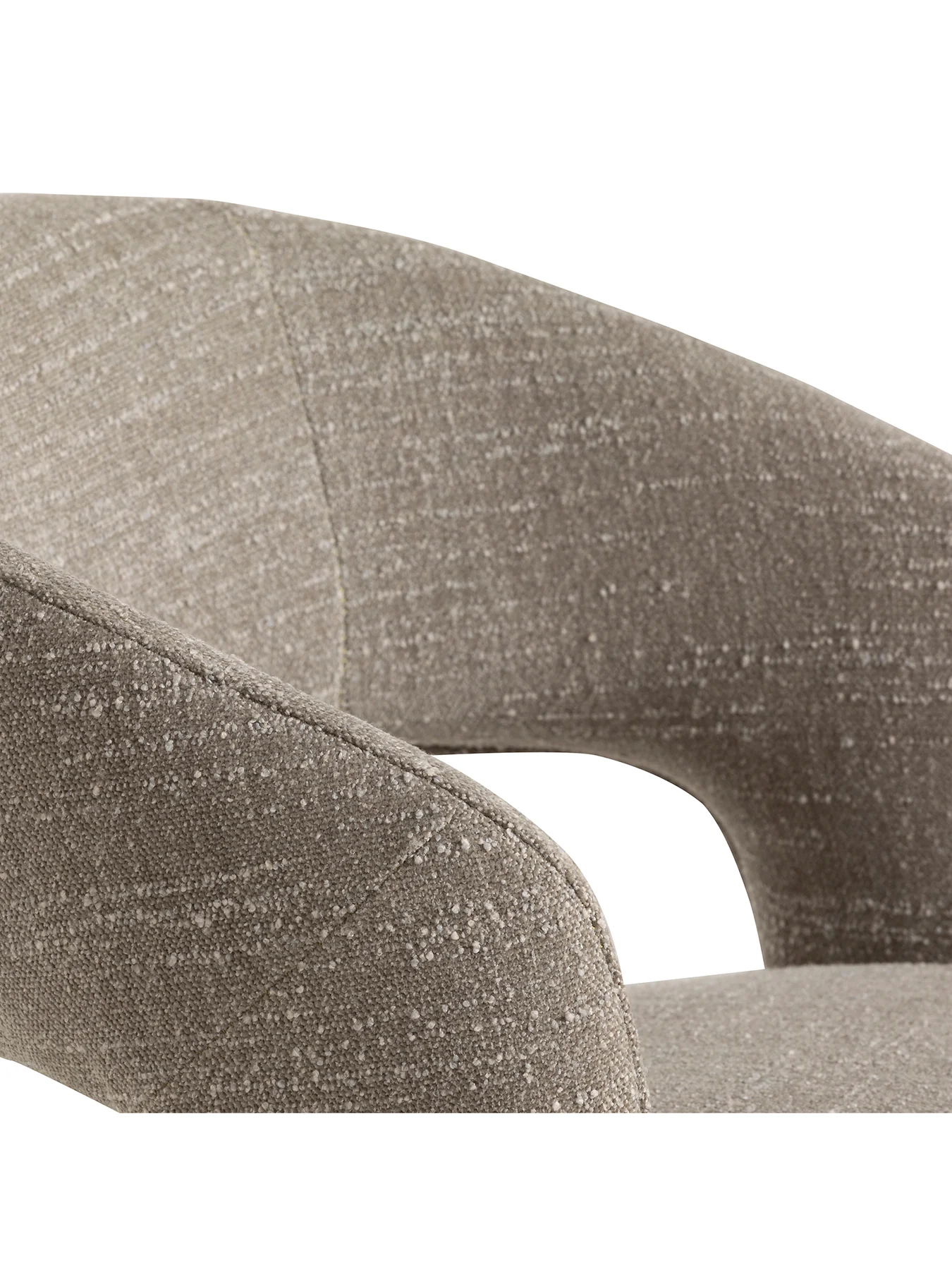 Brown Alden Neutral Fabric Dining Chair - Image 9