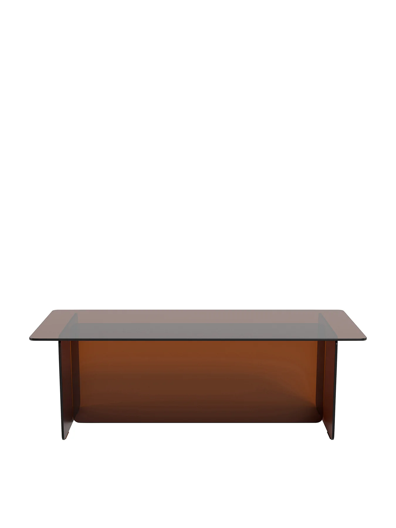 Burano Glass Coffee Table Rectangular Brown - Image 3