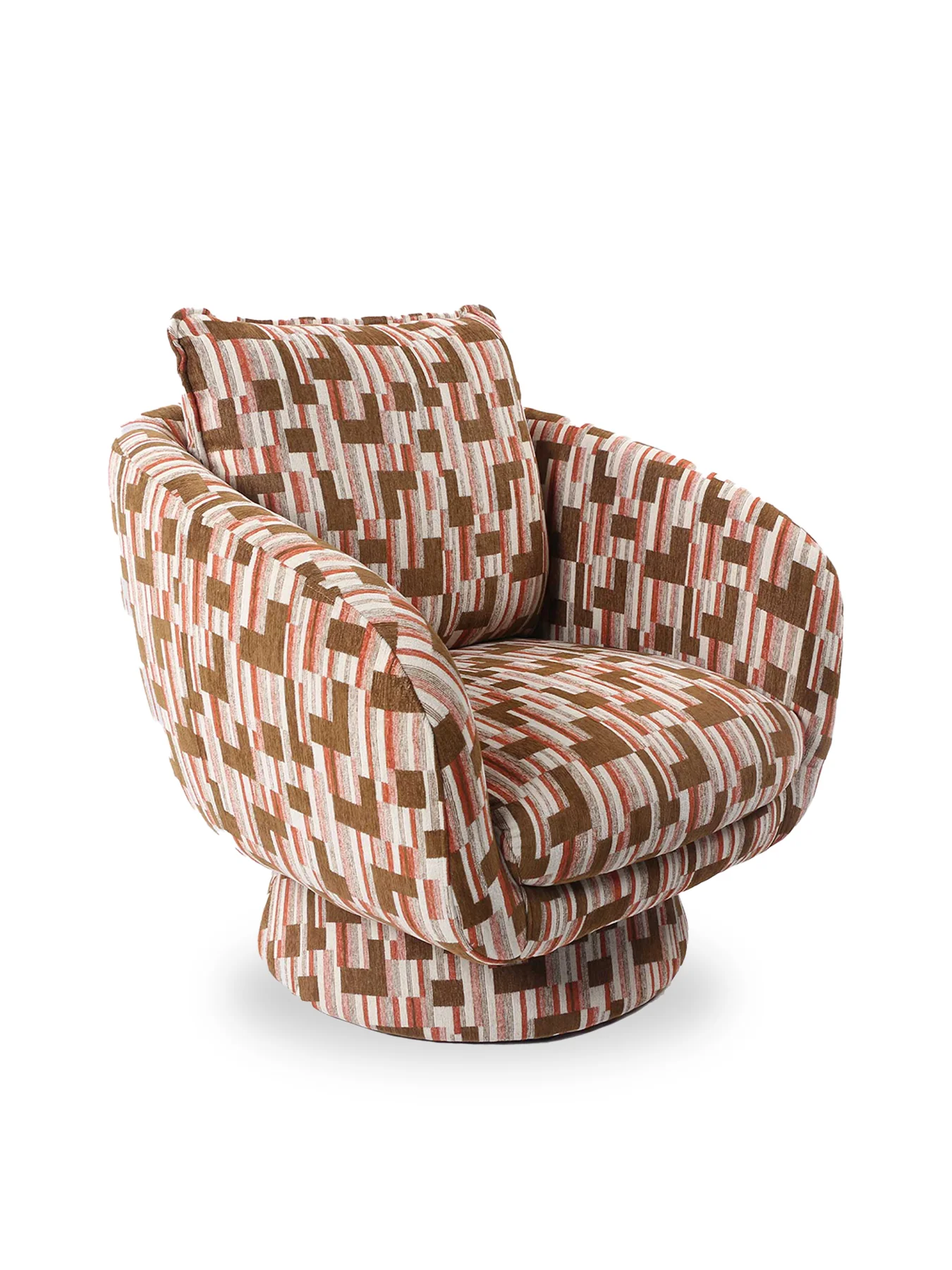 Francois Swivel Chair Brown