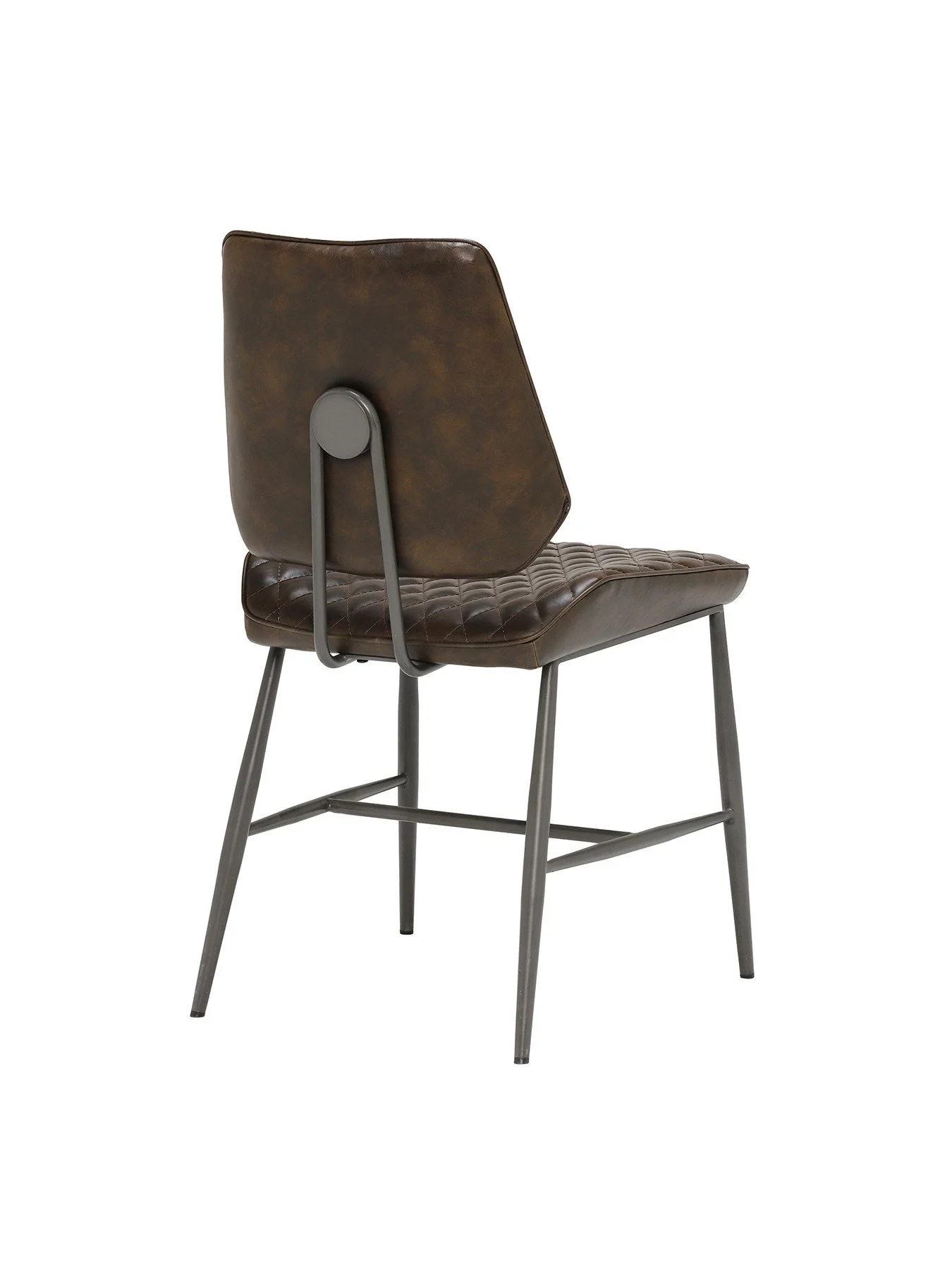 Hawley Quilted Dining Chair Brown - Image 3