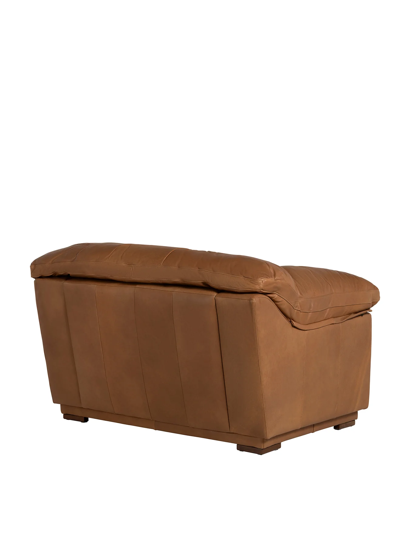Langley Brown Leather Armchair - Image 3