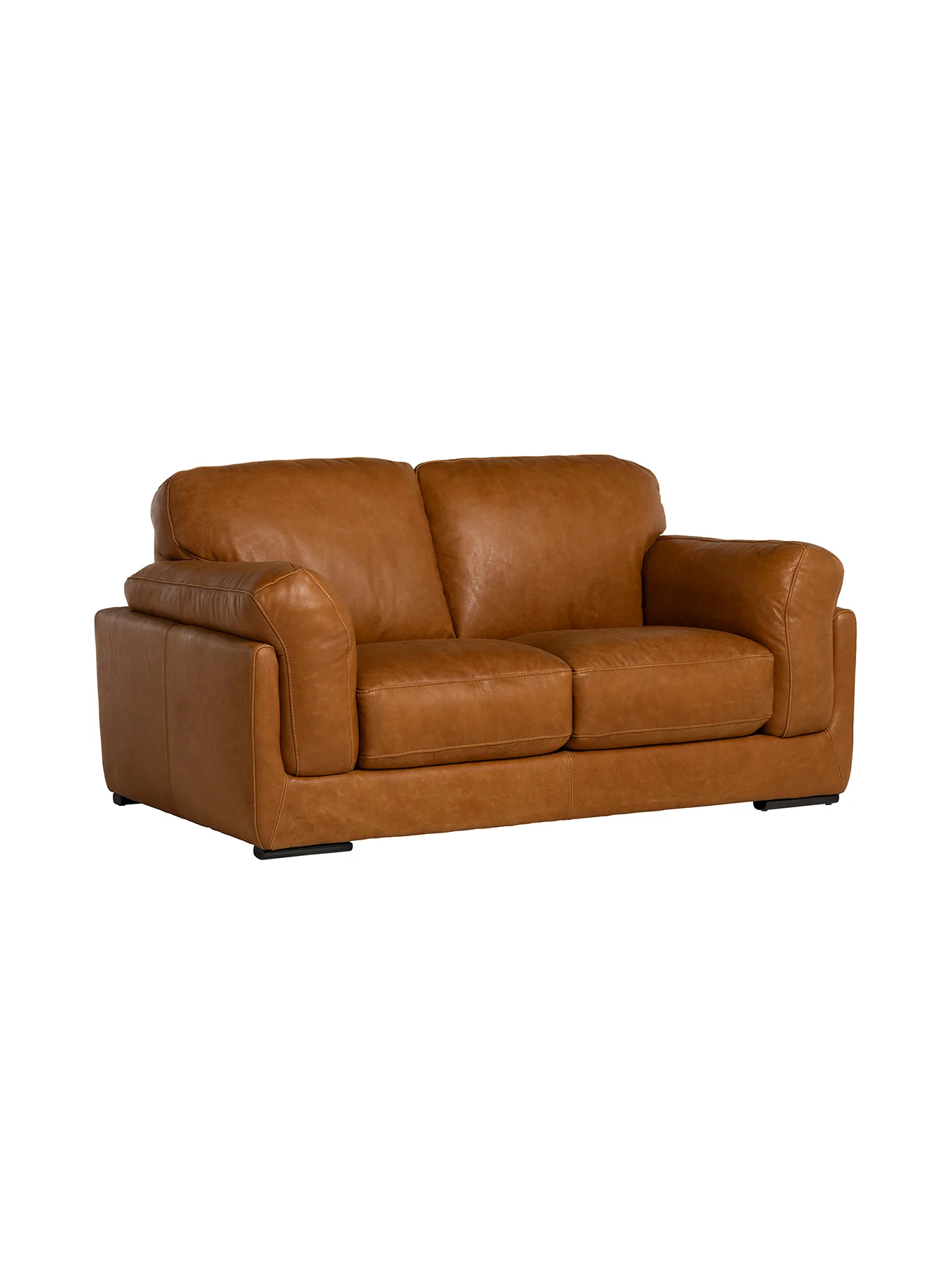 Ledbury Brown Leather 2 Seater Sofa - Image 2