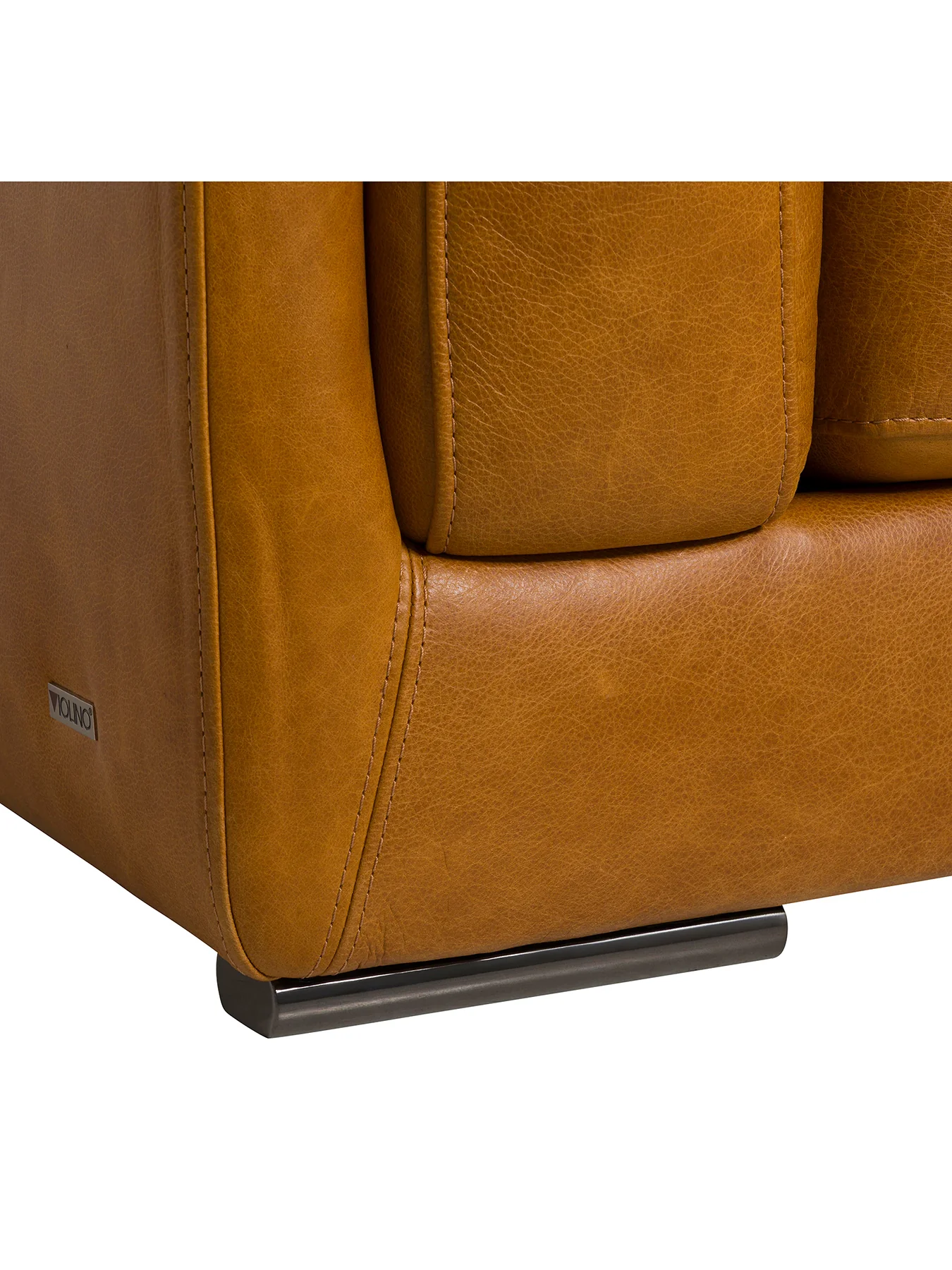 Ledbury Brown Leather 3 Seater Sofa - Image 3
