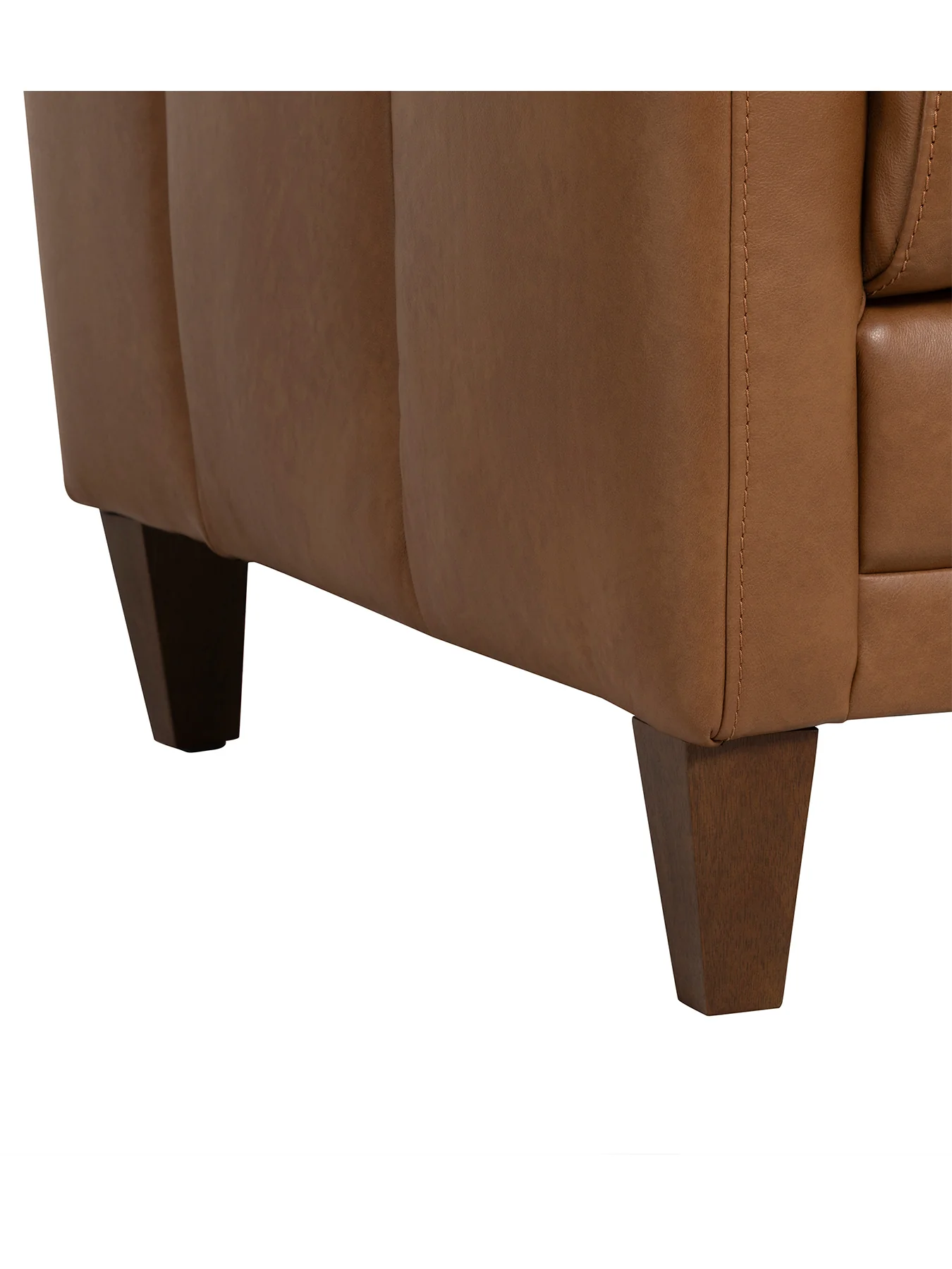 Lindisfarne Brown Leather Snuggle Chair - Image 4