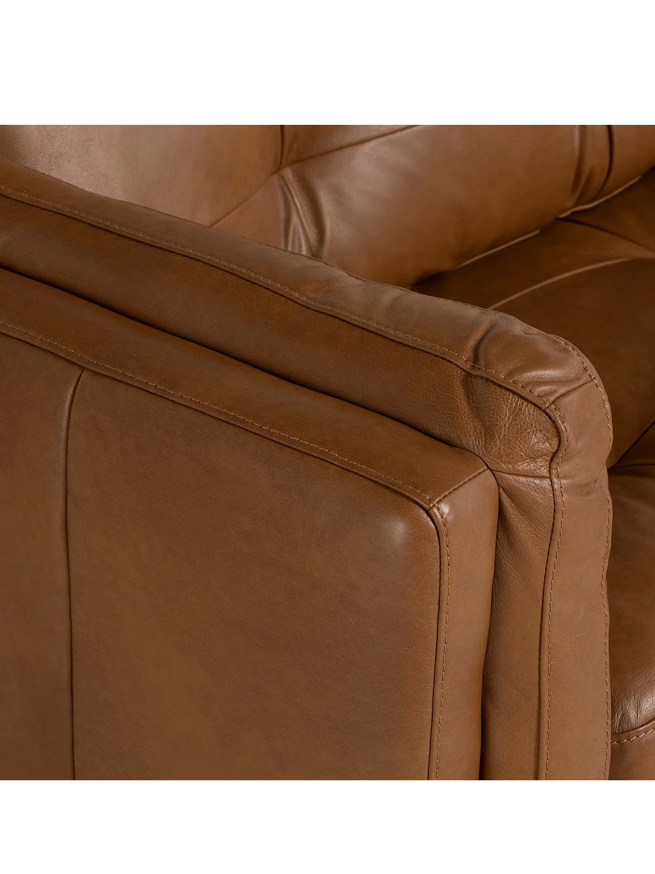 Lindisfarne Leather Chaise Sofa - Image 3