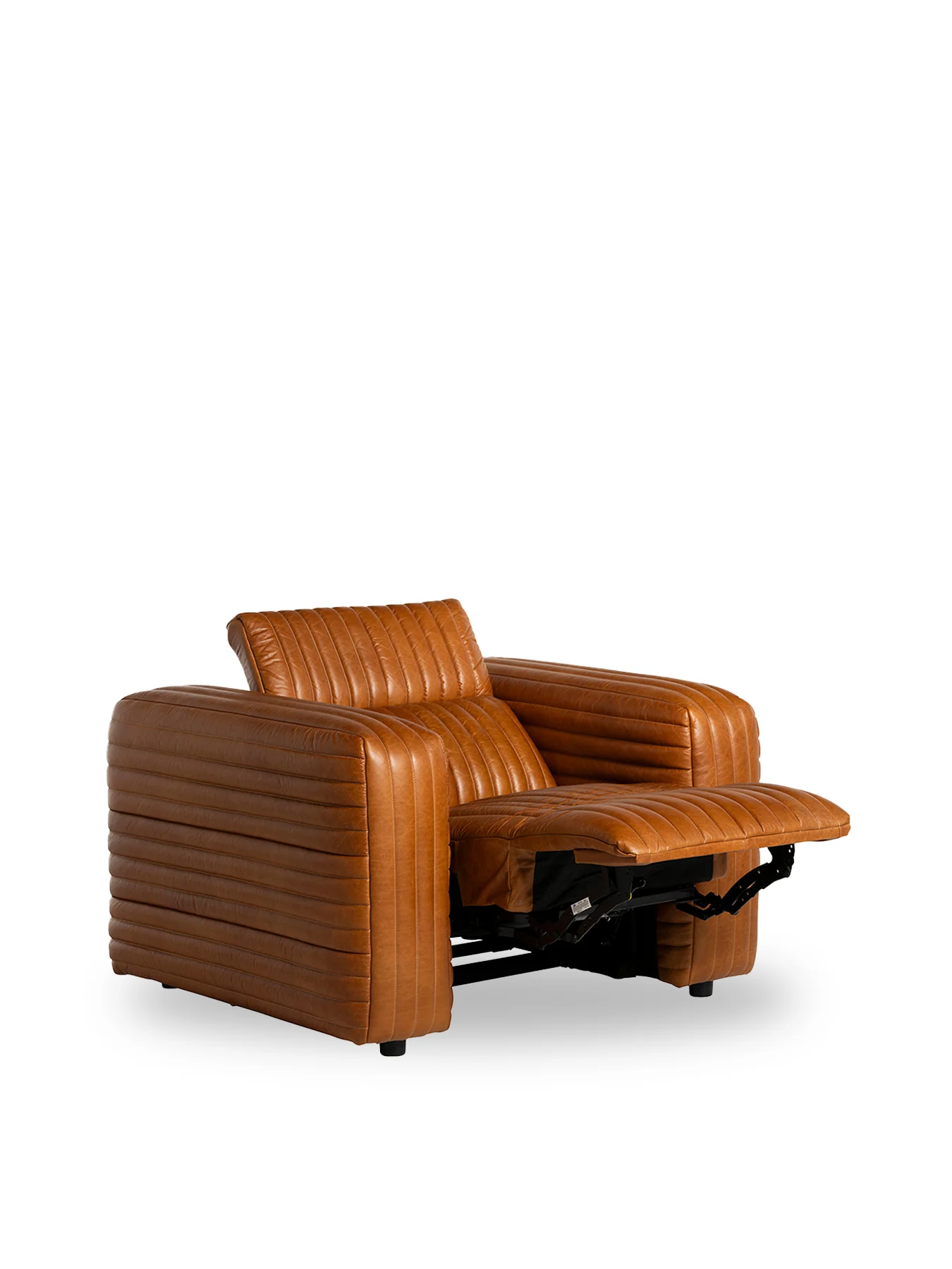 Montara Leather Recliner Armchair Brown - Image 2