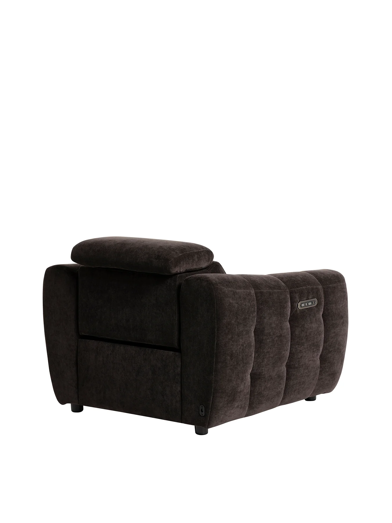 Montgomery Brown Fabric Recliner Armchair - Image 3