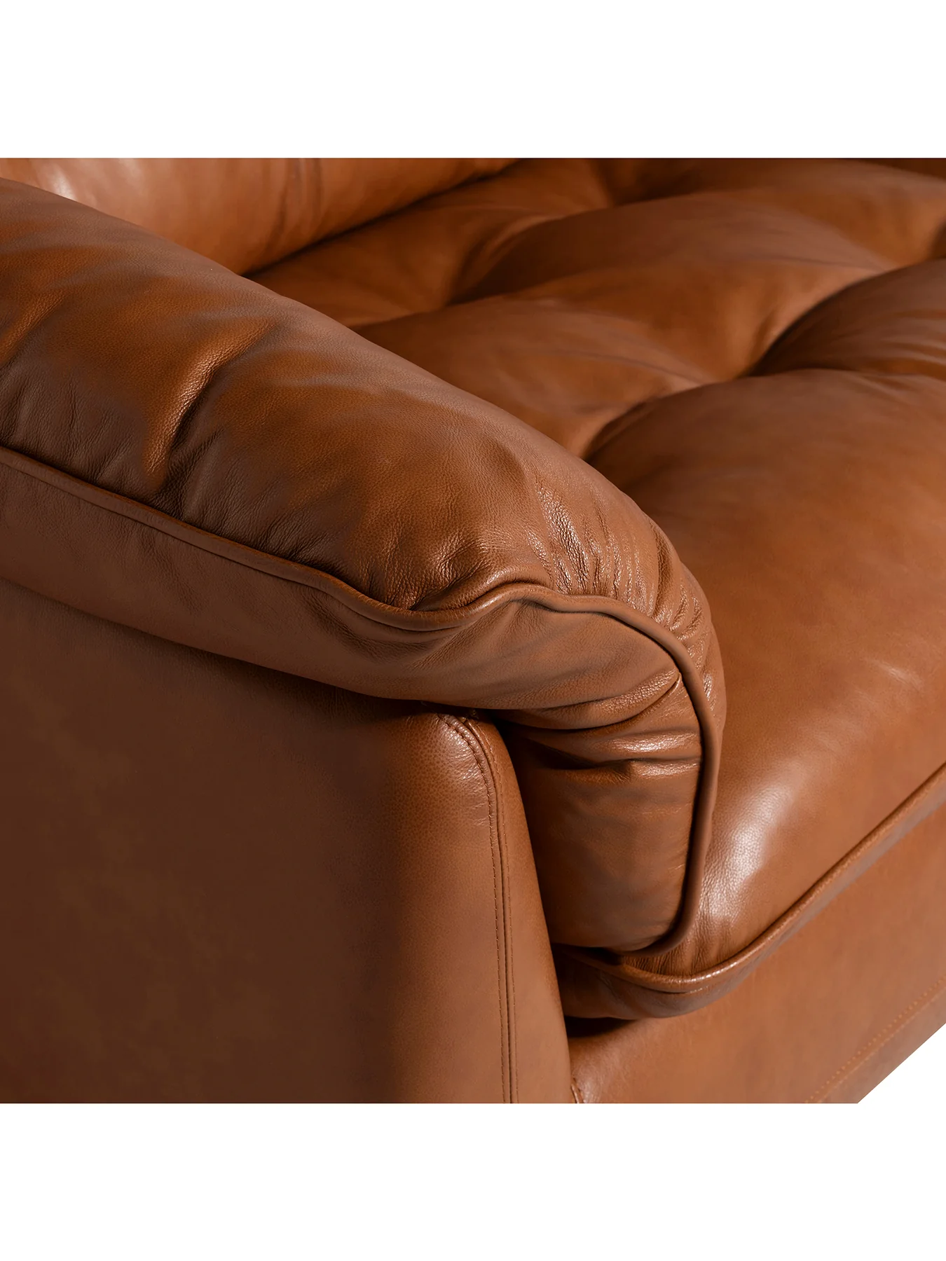Pelle 2.5 Seater Sofa Brown - Image 2