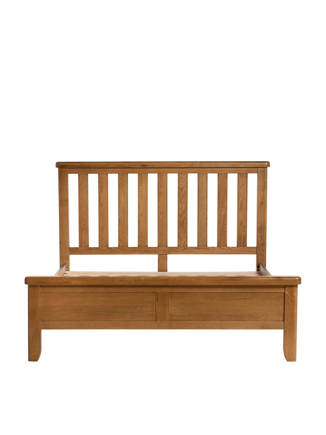 Raithwaite Solid Oak Double Bed Frame Brown - Image 2