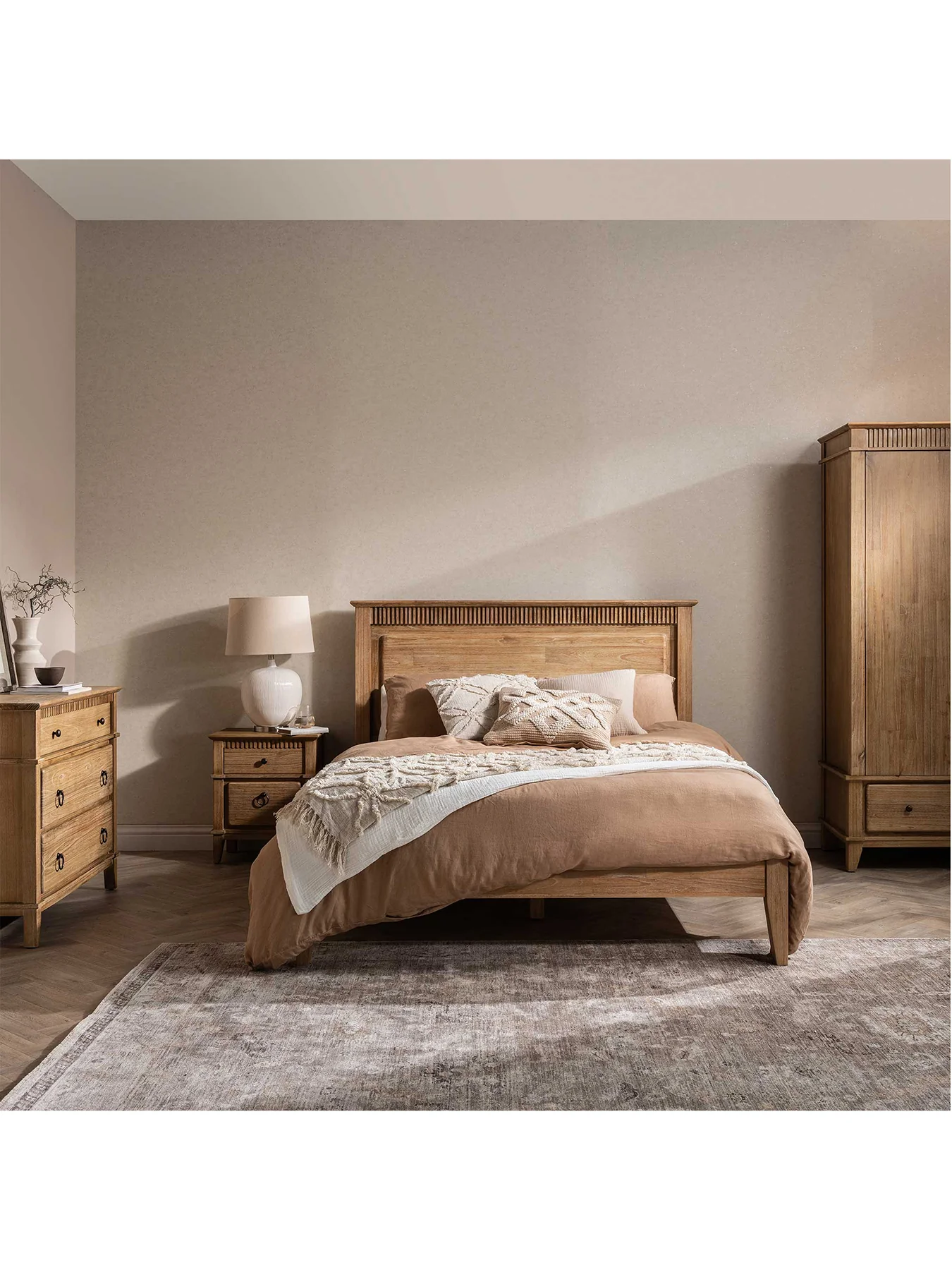 Selene Mindi Wood Super King Bed Frame Brown - Image 2