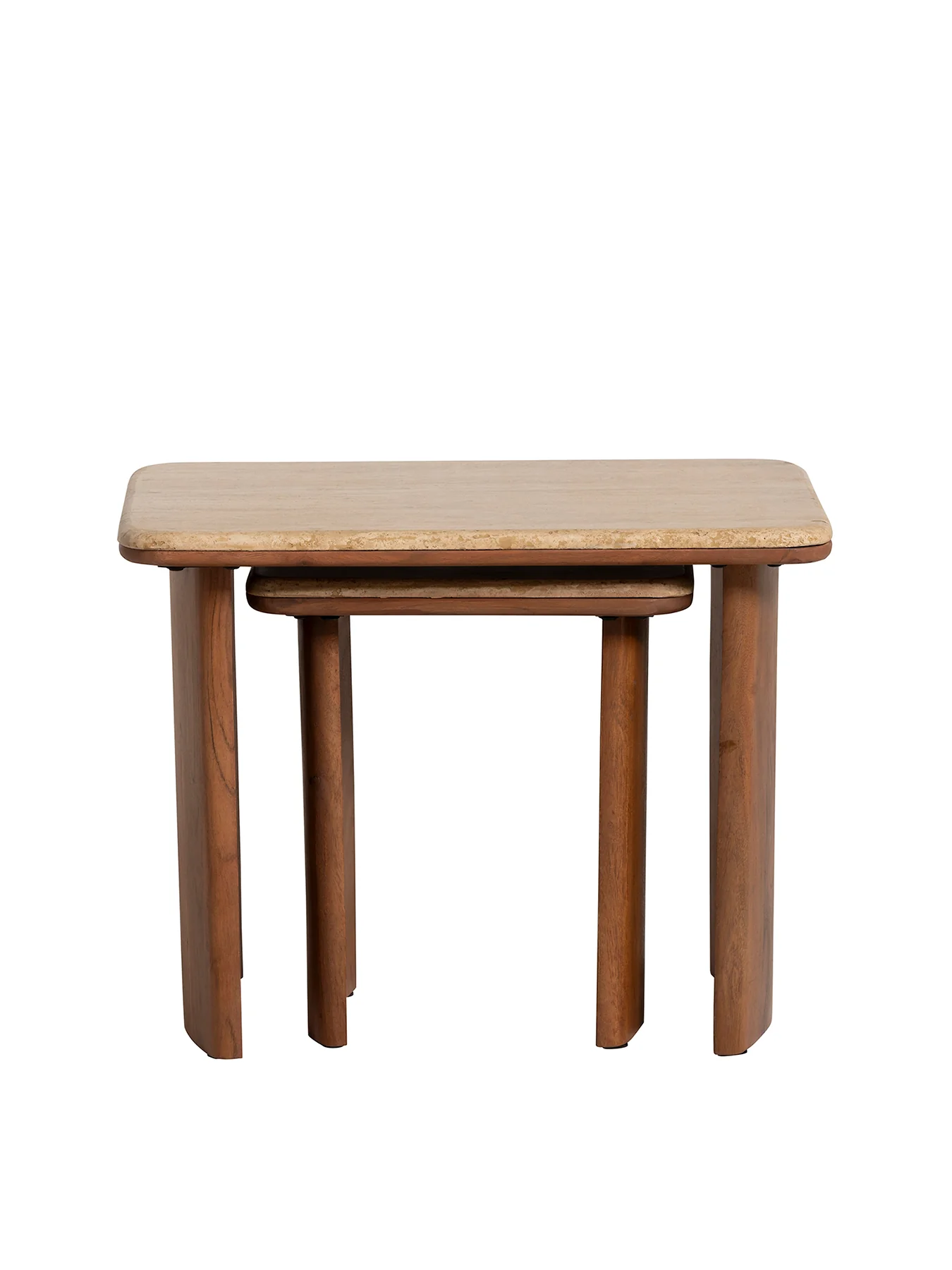Zerina Light Acacia Wood Coffee Tables Set Brown - Image 3