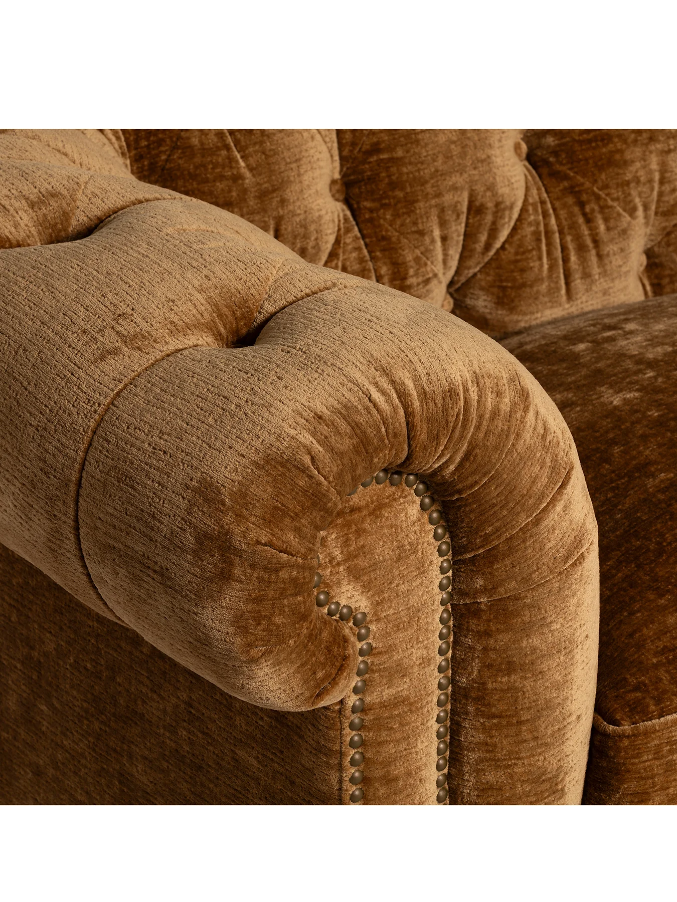 Highgrove Gold Chenille Snuggle Chair - Image 2