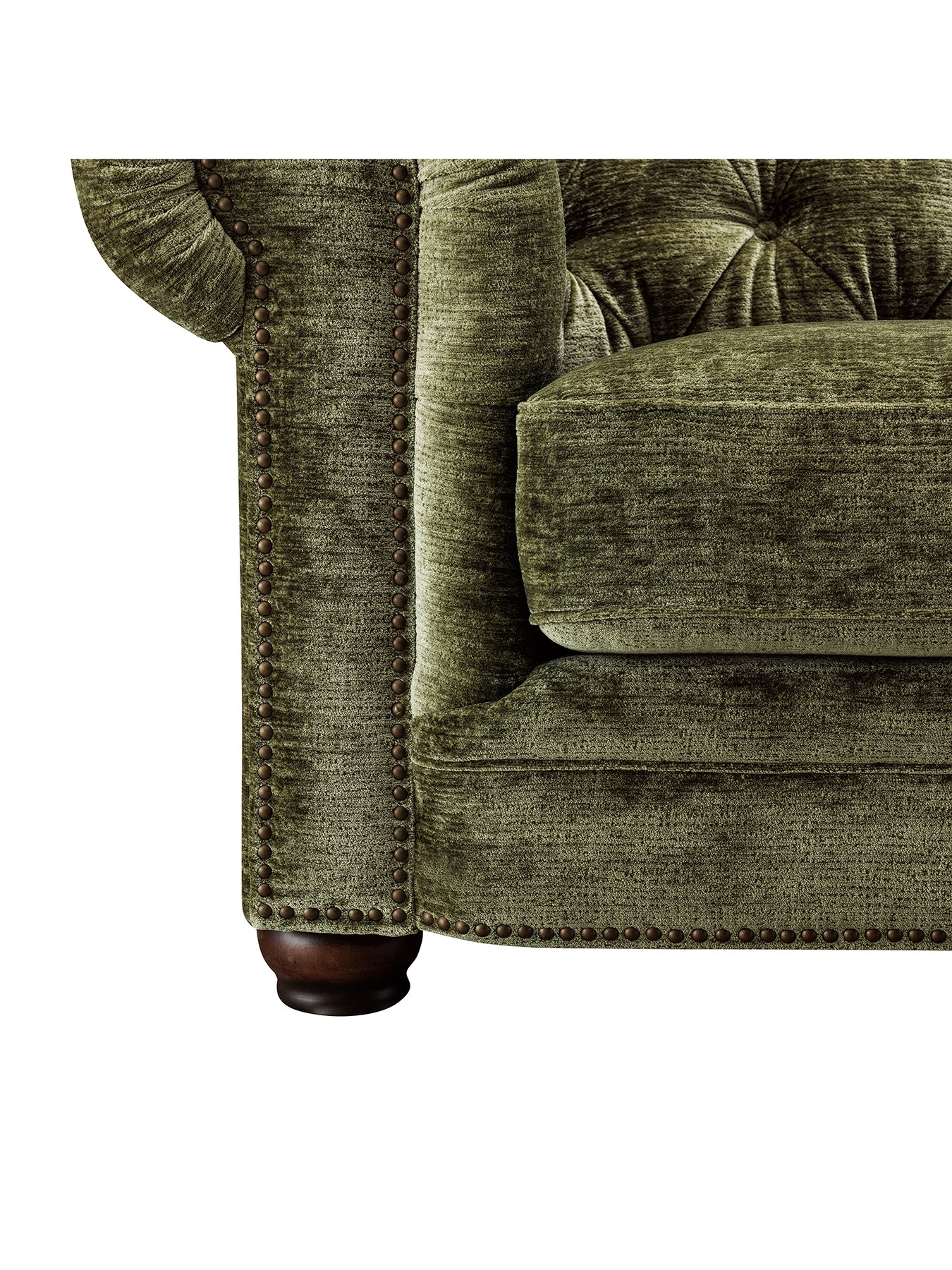 Everett 3 Seater Sofa Green - Image 4