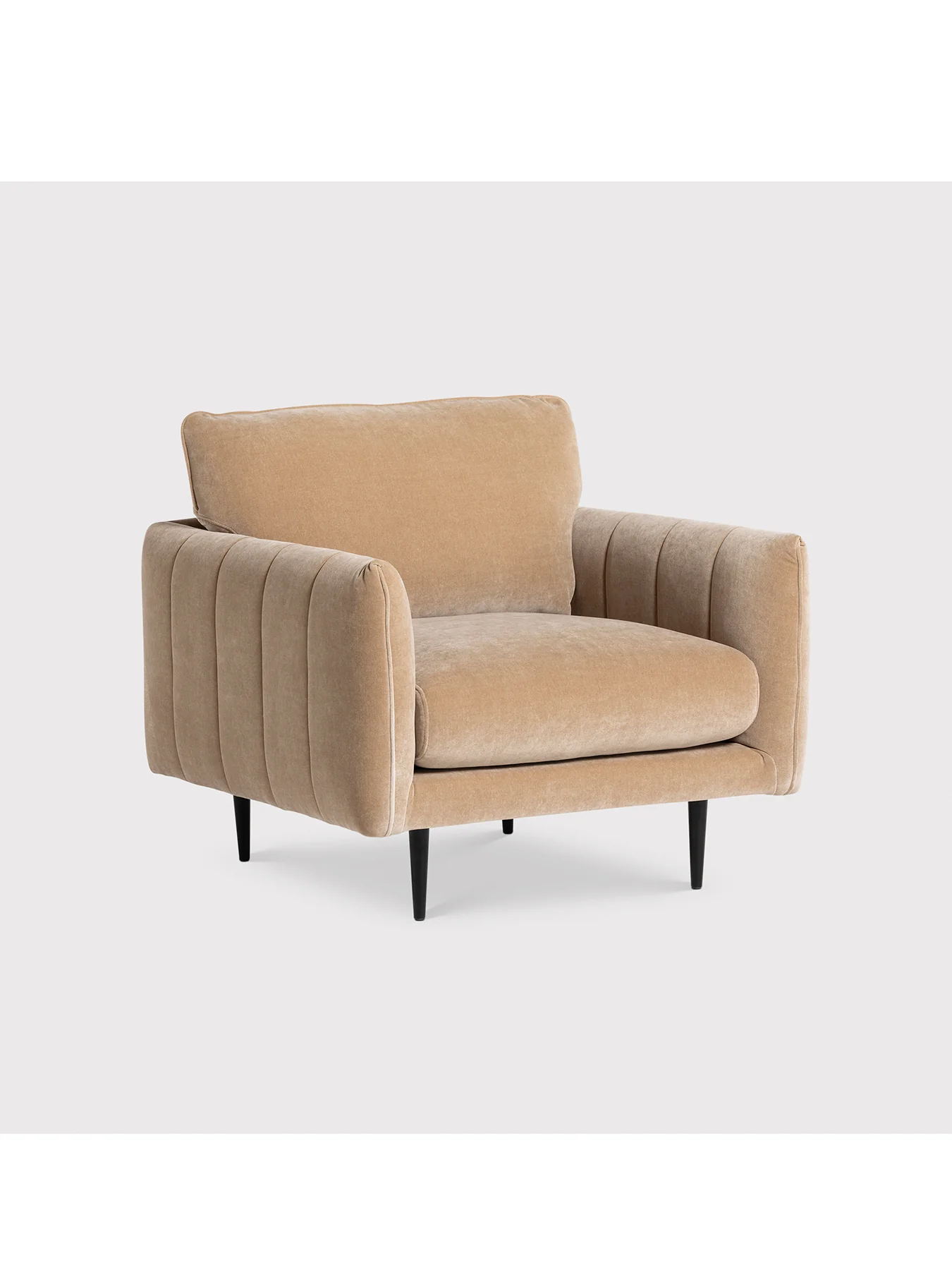 Brea Neutral Fabric Armchair - Image 2