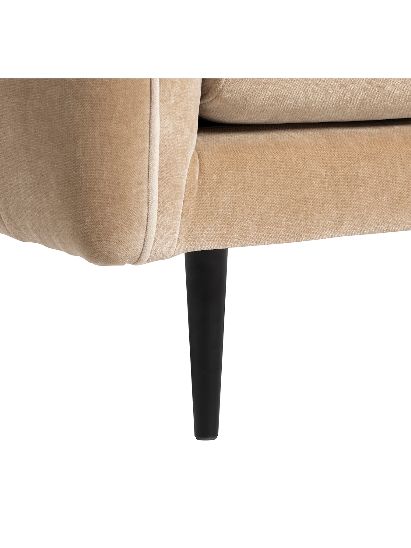 Brea Neutral Fabric 3 Seater Sofa - Image 4