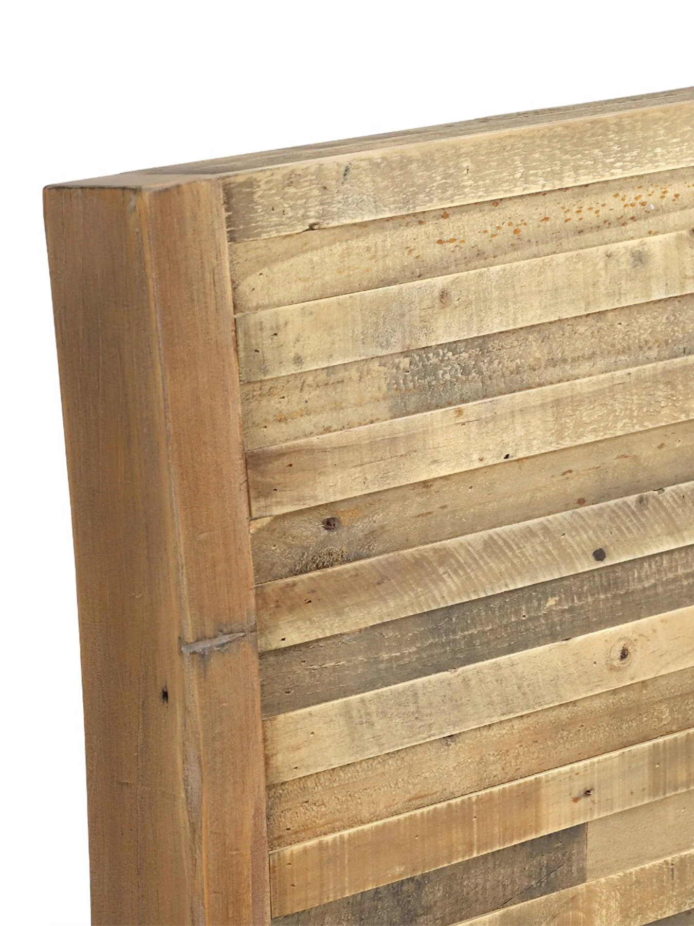 Charlie Reclaimed Wood Double Bed Frame Low End - Image 3