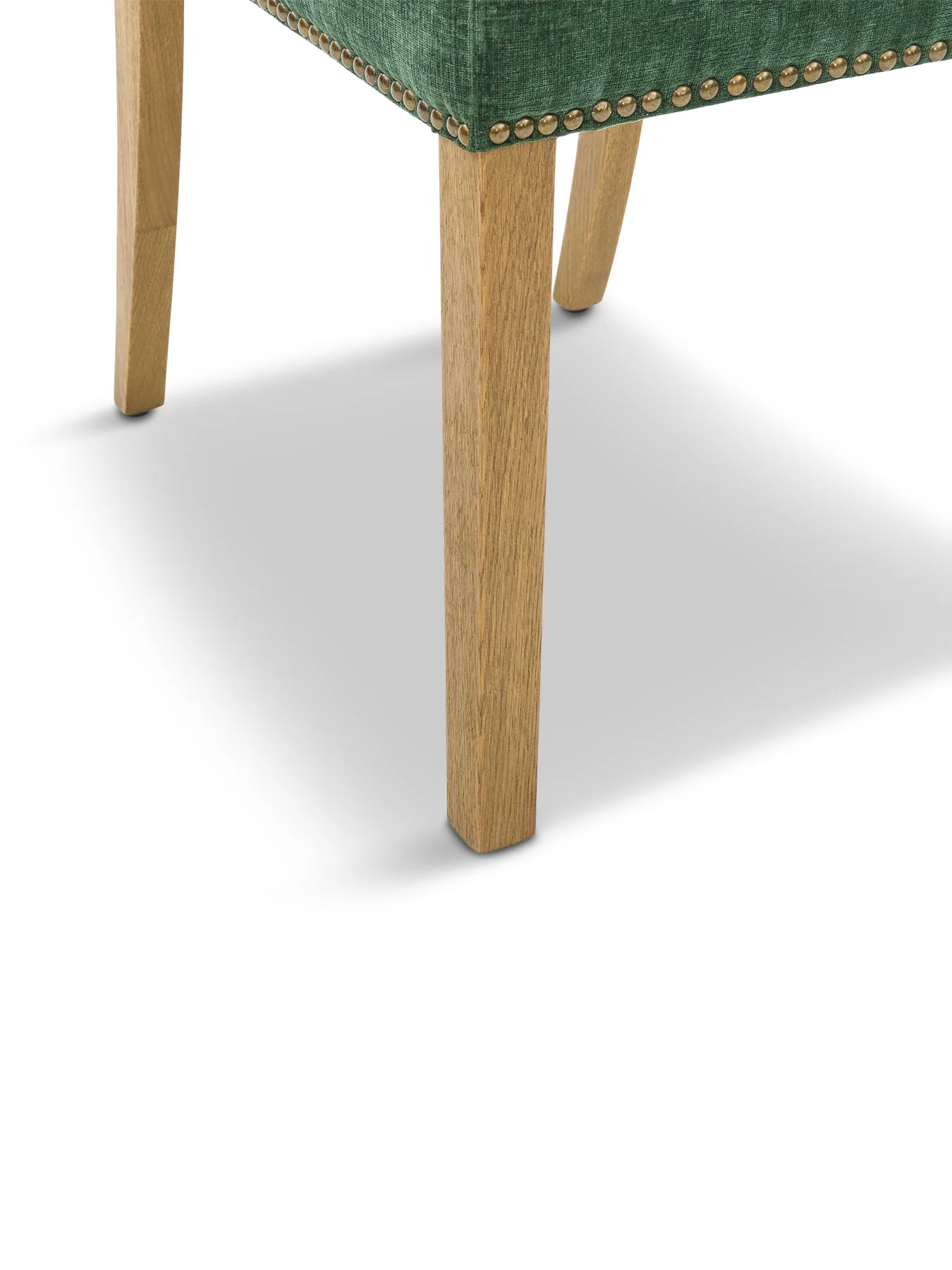 Gable Green Fabric Dining Chair with Light Legs - Image 4