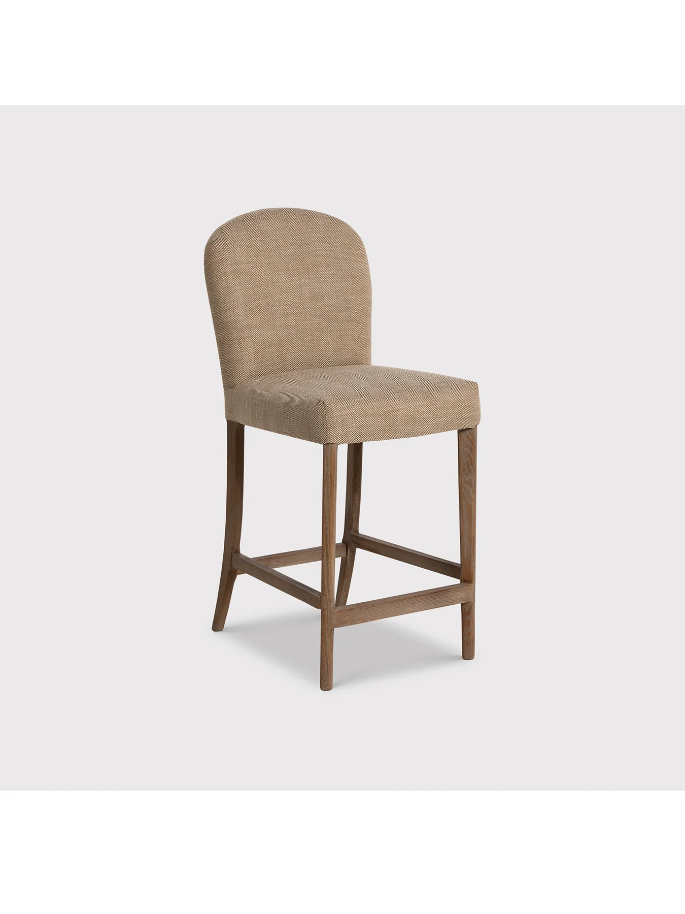Maurice Fabric Bar Stool with Brass Studs - Image 2