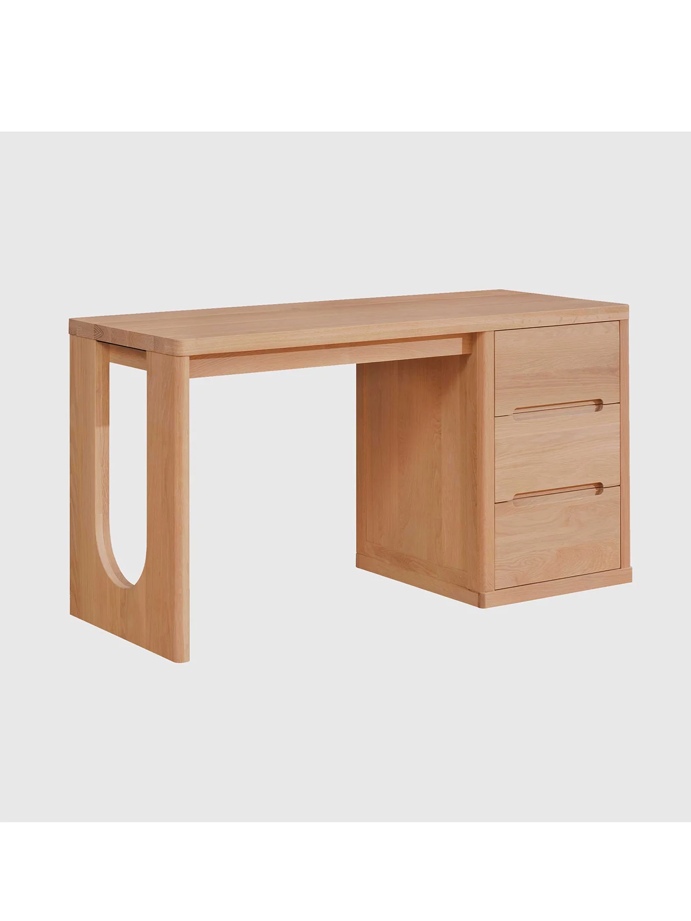 Olav Oak Wood Office Desk 140cm - Image 2