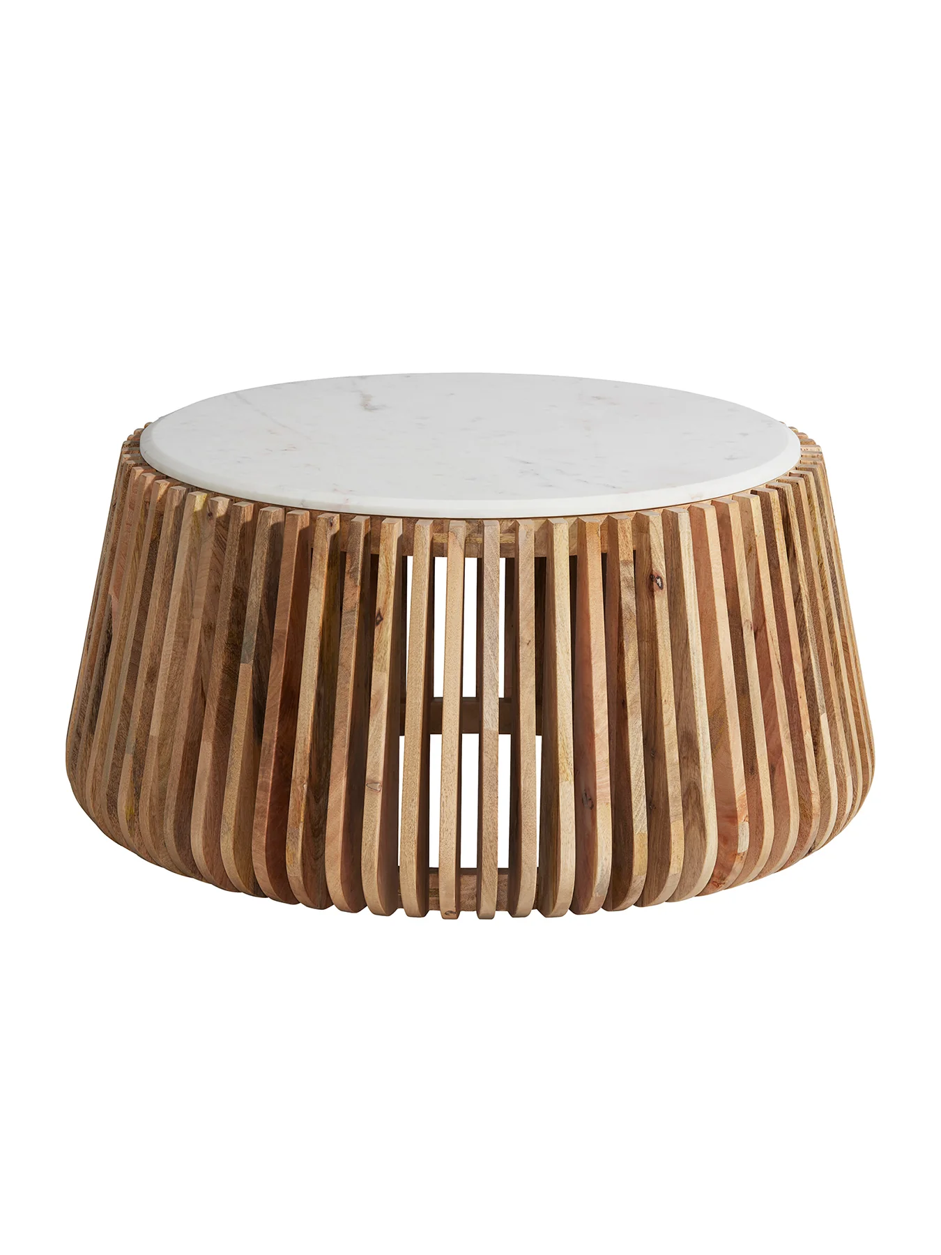 Ombra Mango Wood Coffee Table With Marble Top - Image 3
