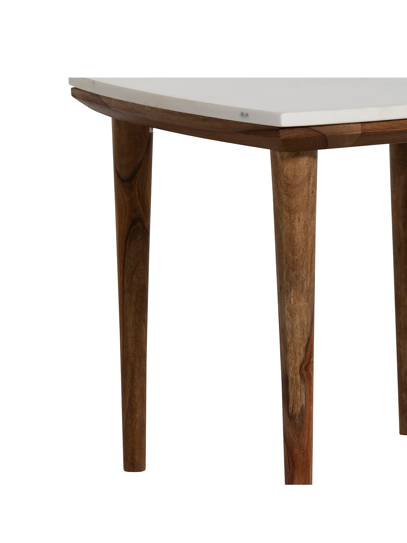 Vida Marble and Wood Side Table - Image 3