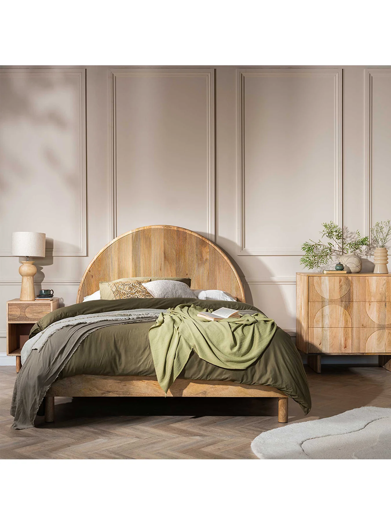 Zuberi Mango Wood King Bed Frame - Image 2