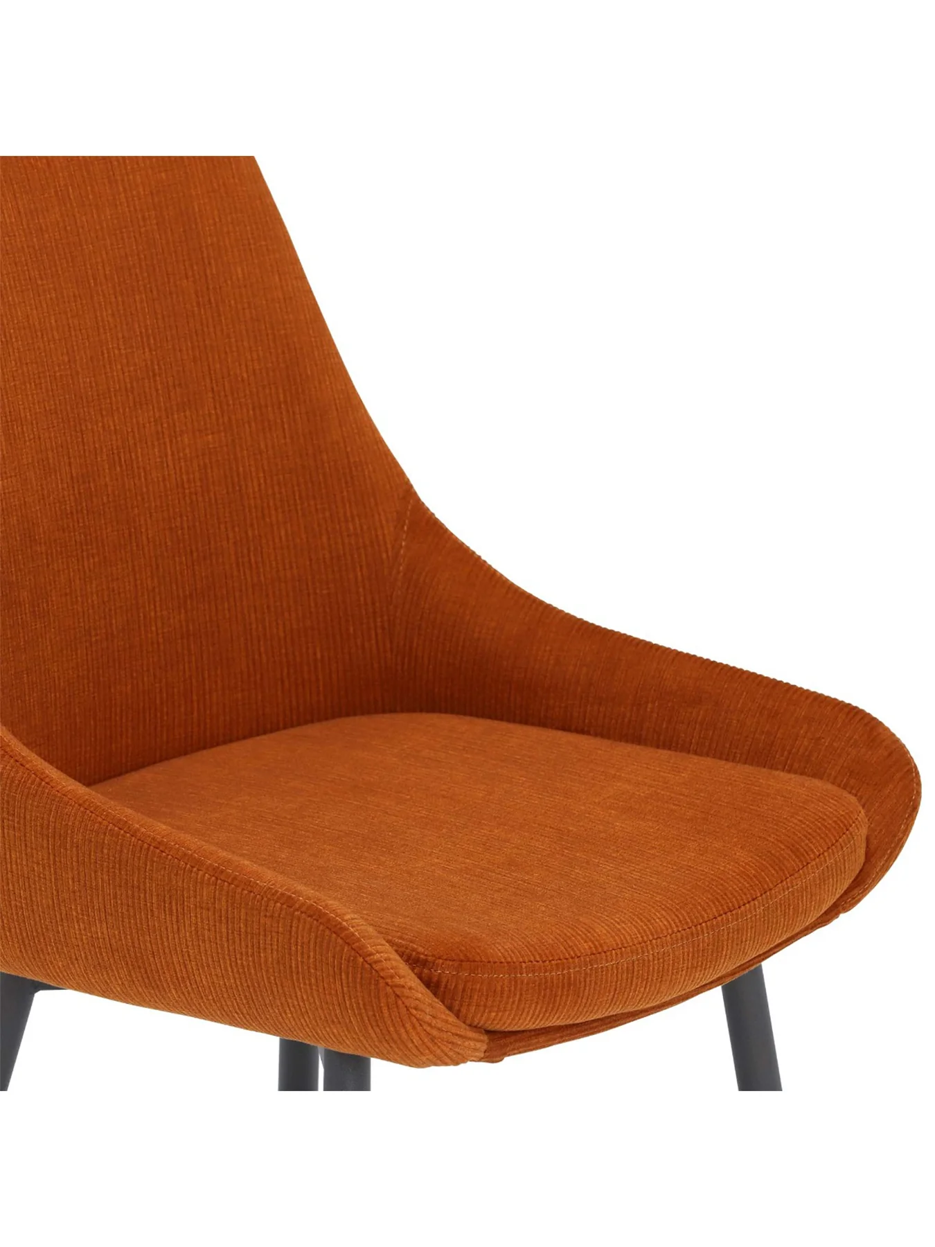 Emmett Cord Fabric Dining Chair Orange - Image 4