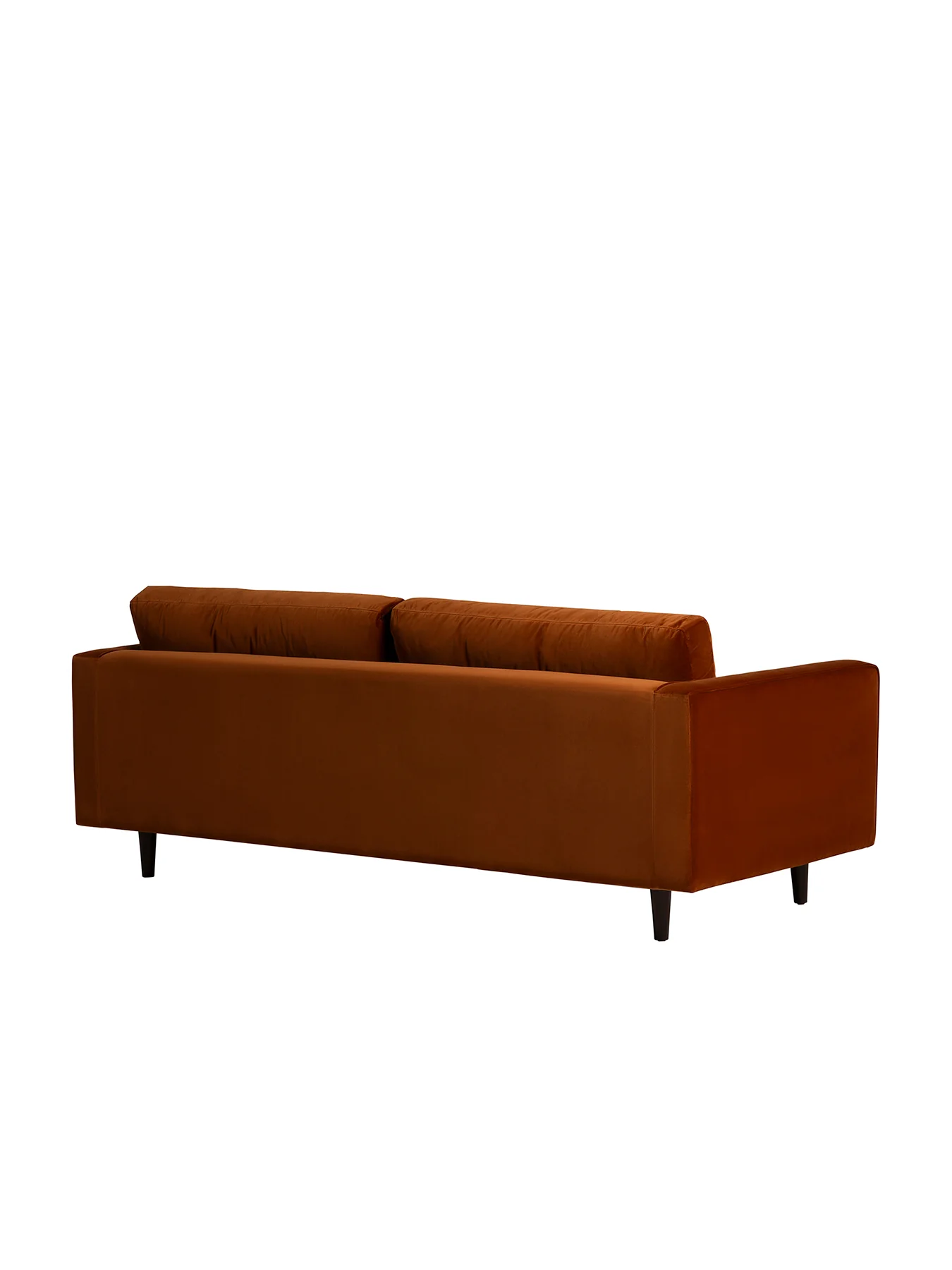 Hemingway Burnt Orange Velvet 3 Seater Sofa - Image 3