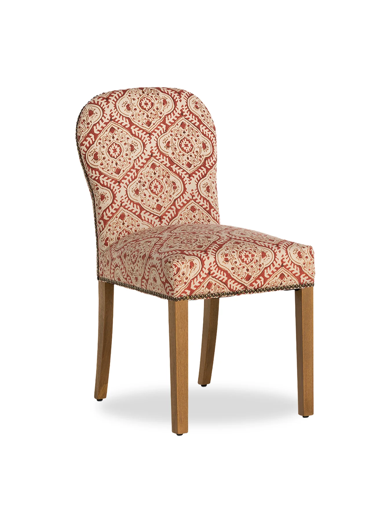 Gable Patterned Fabric Dining Chair Red