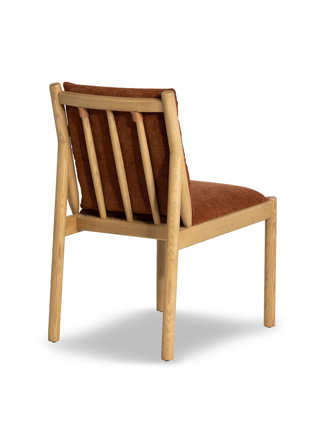 Mirna Rust Fabric Dining Chair - Image 3