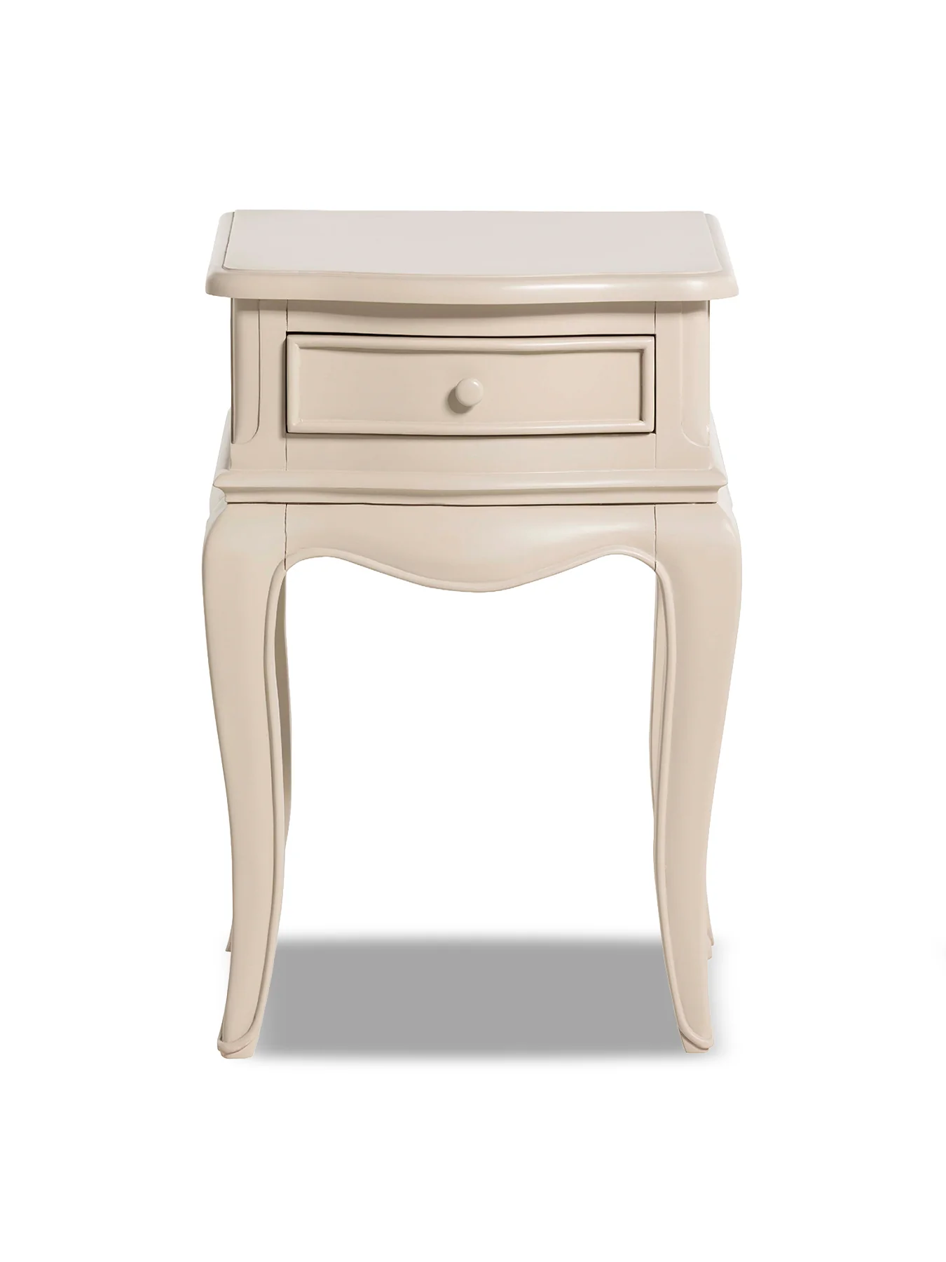Calista White Wooden 1 Drawer Bedside Table