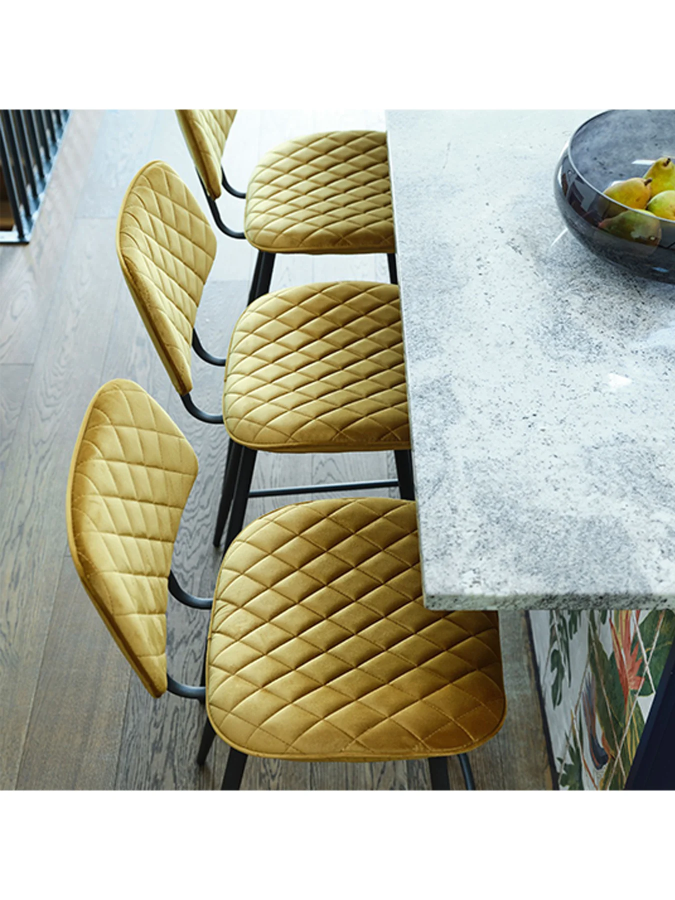 Archer Gold Velvet Counter Stool - Image 2