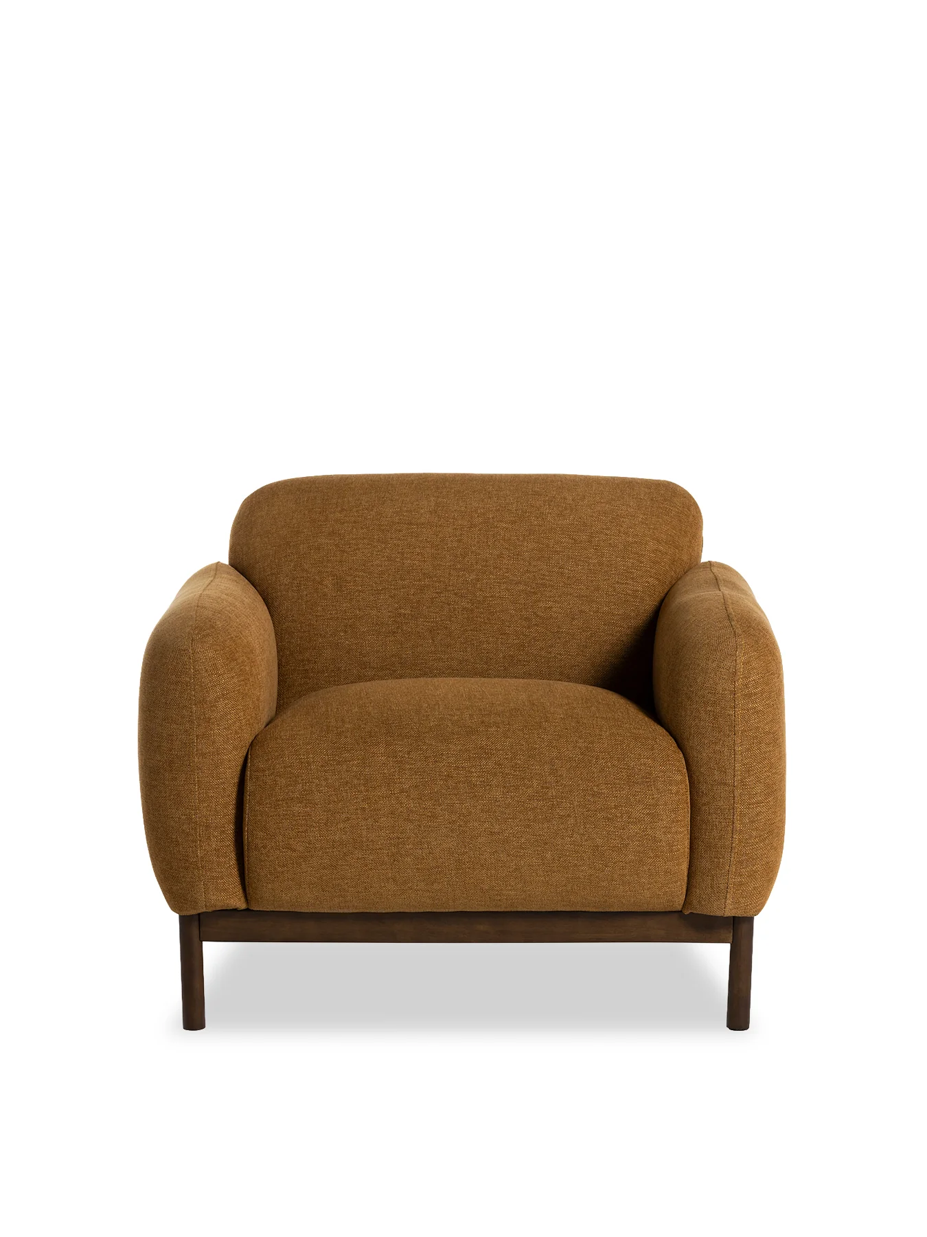 Connie Fabric Armchair with Timber Base