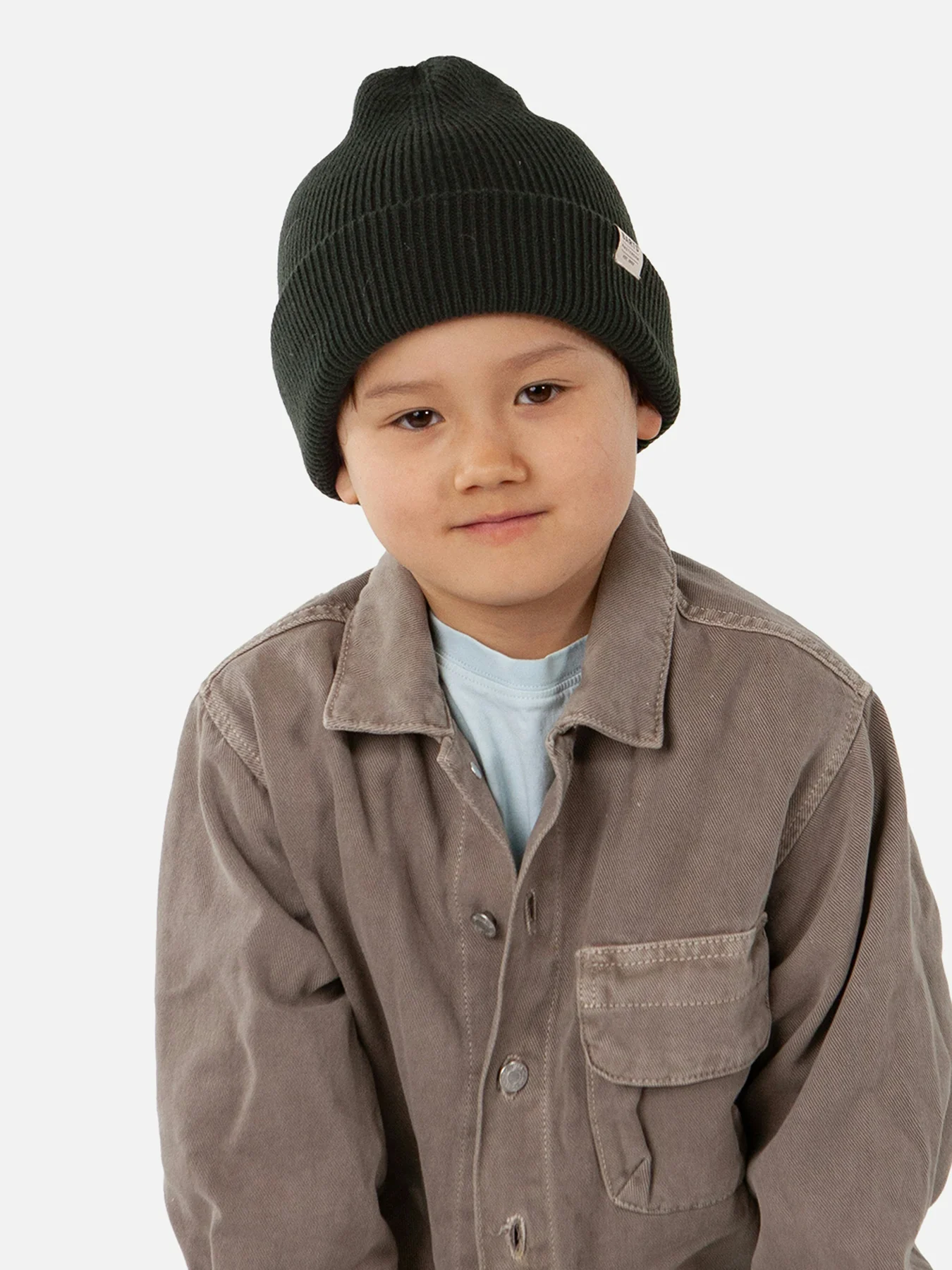 Boys’ Kinabalu Beanie Bottle Green - Image 2