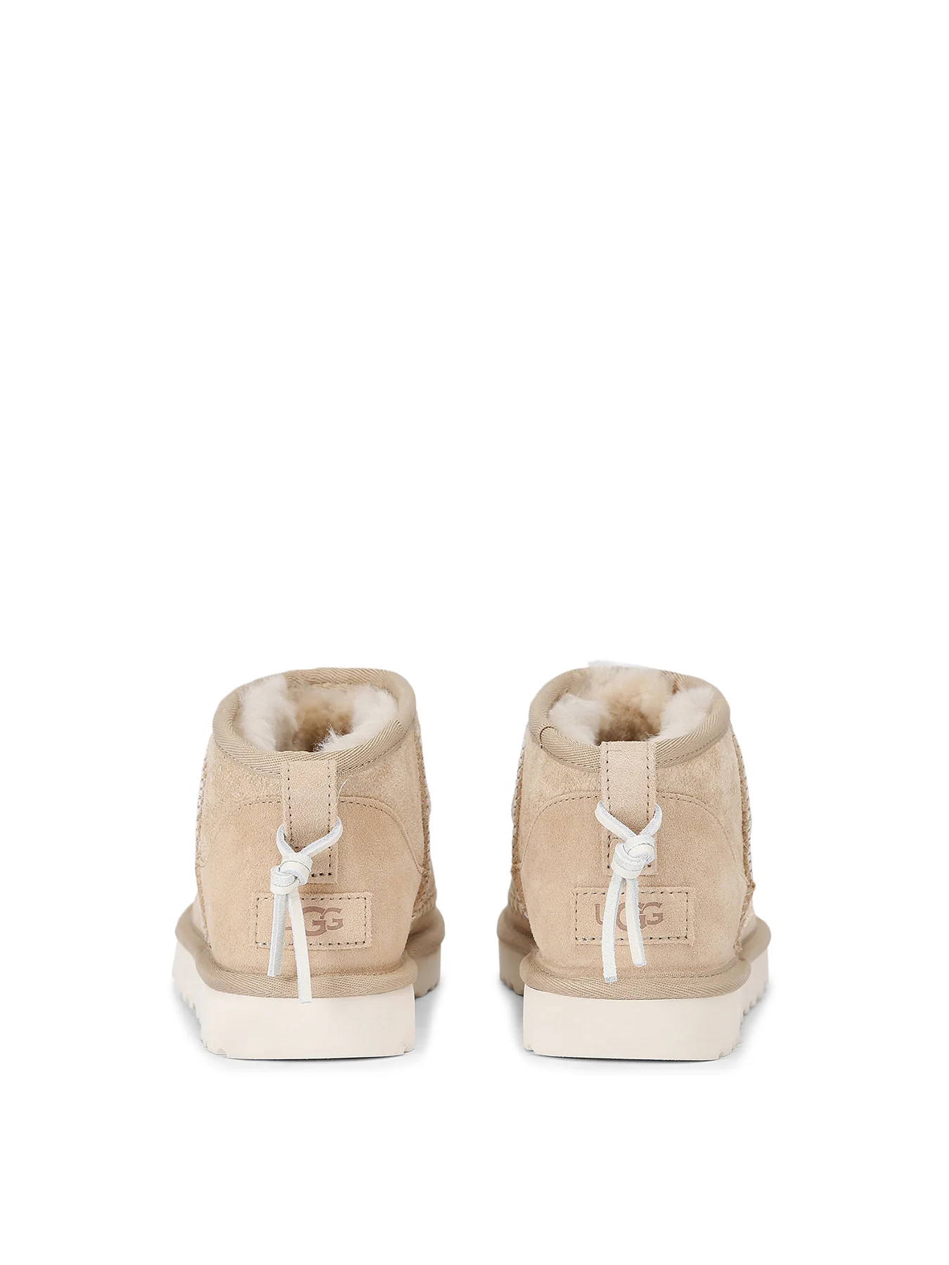 Womens Ultra Mini Boots Beige - Image 3
